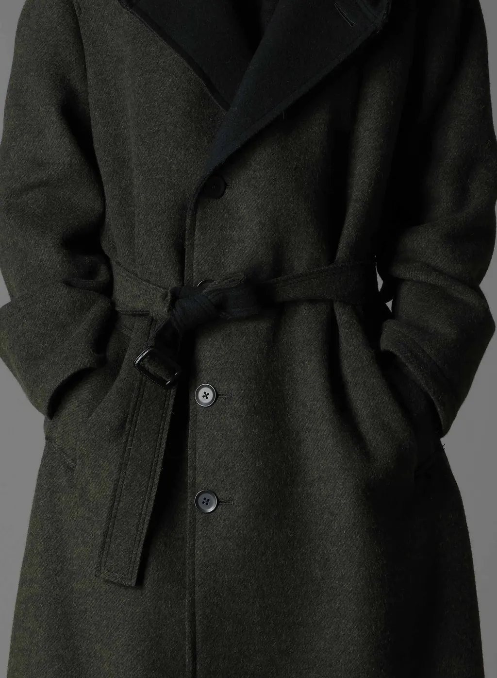 Double Weave Melton Unrrimmed Hooded Coat