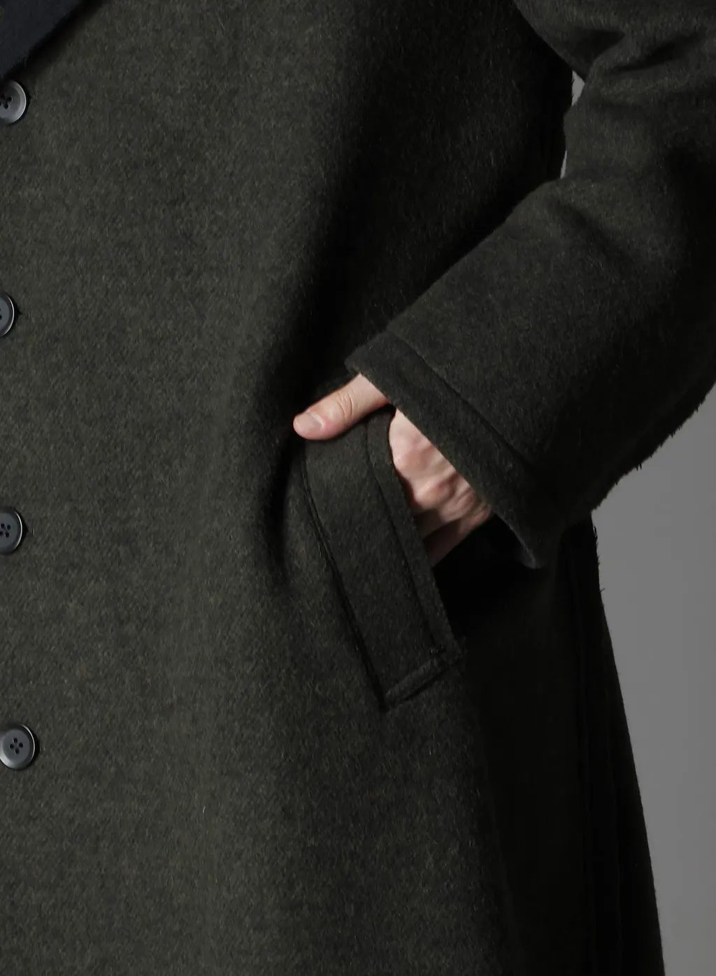 Double Weave Melton Unrrimmed Hooded Coat