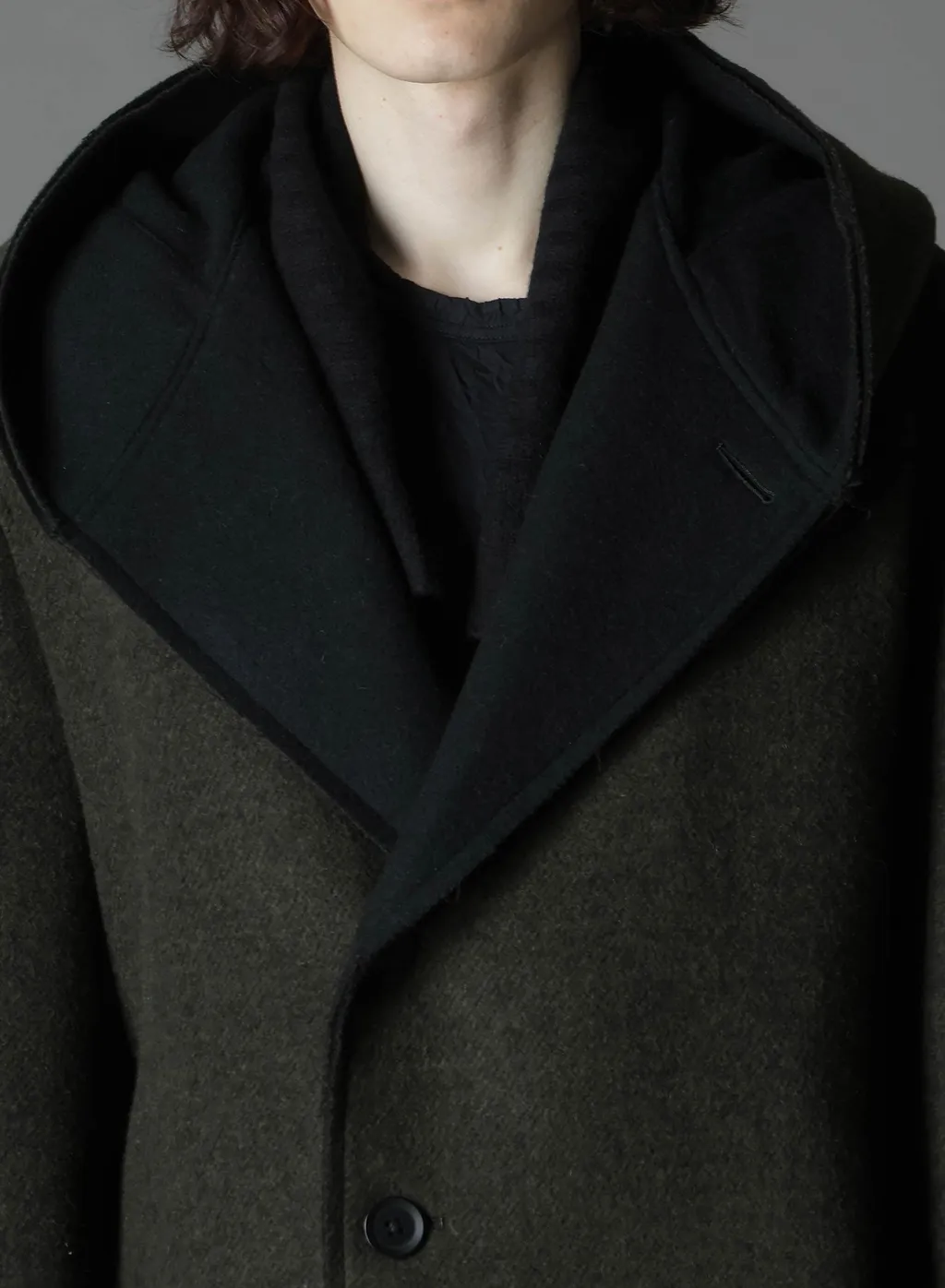 Double Weave Melton Unrrimmed Hooded Coat