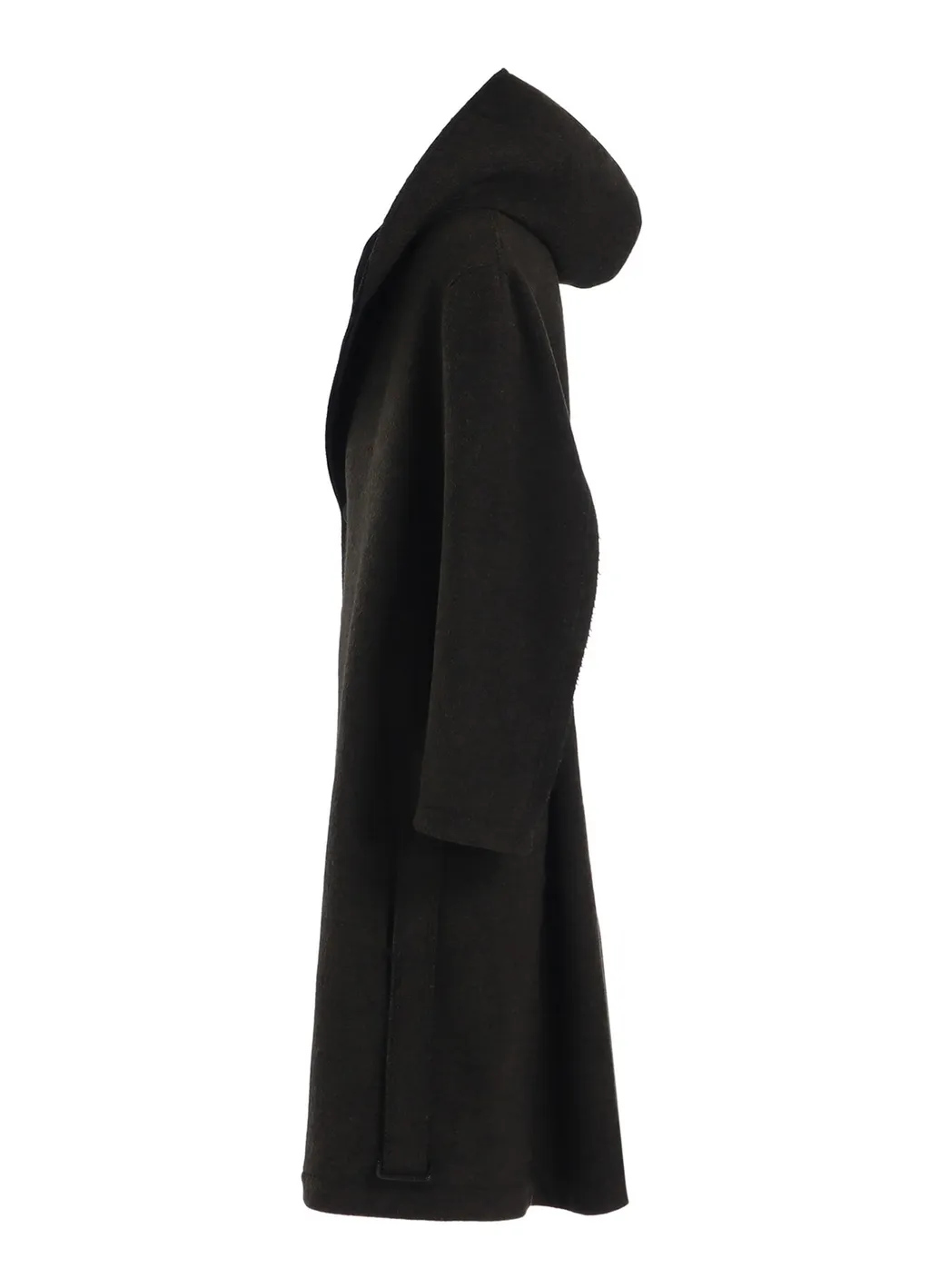 Double Weave Melton Unrrimmed Hooded Coat