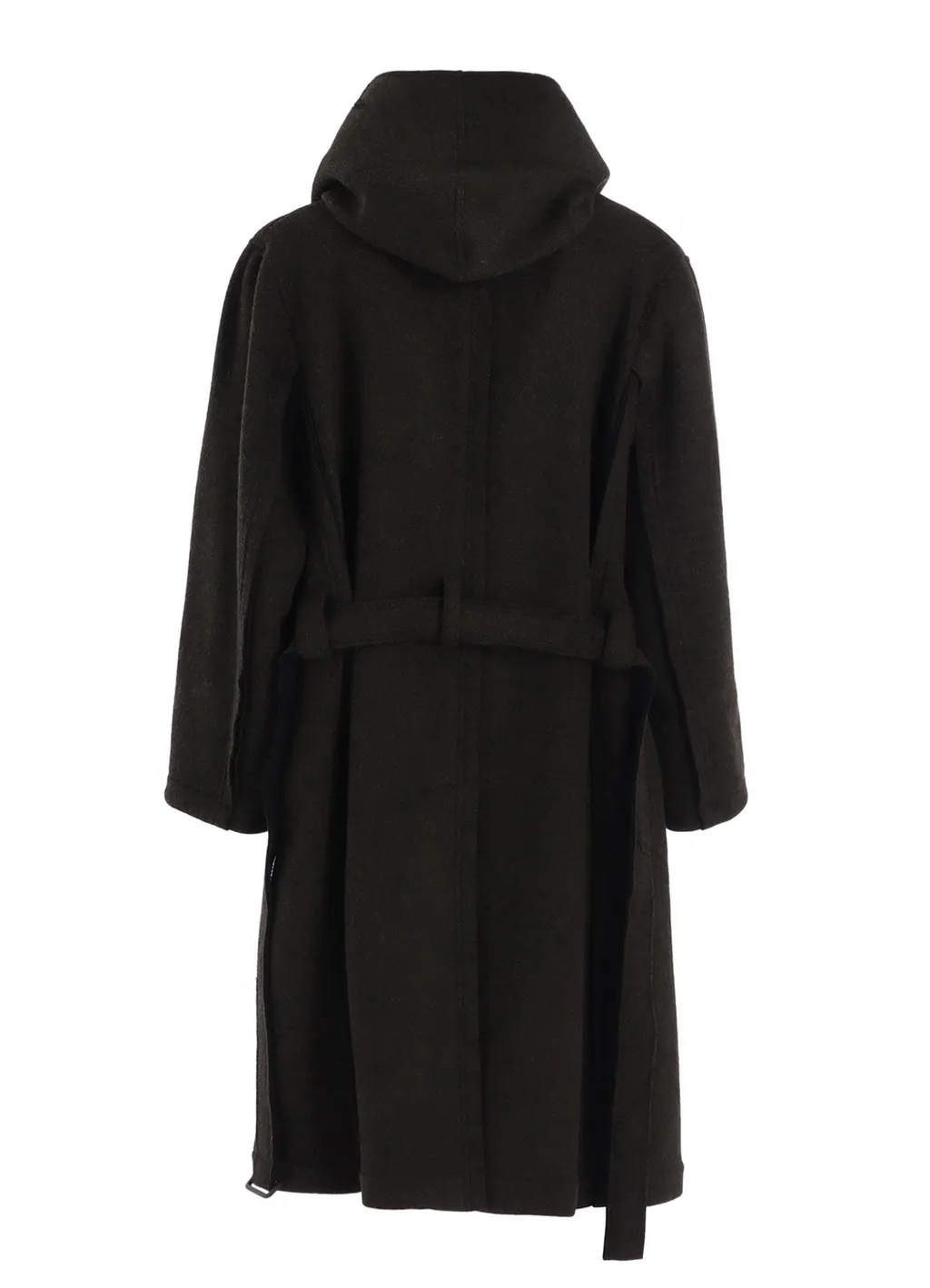 Double Weave Melton Unrrimmed Hooded Coat