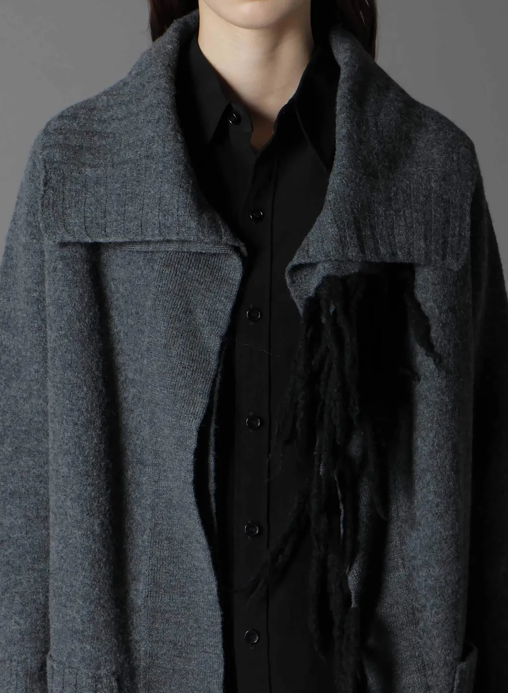 Boilmerinowool Fringe Knit Gown