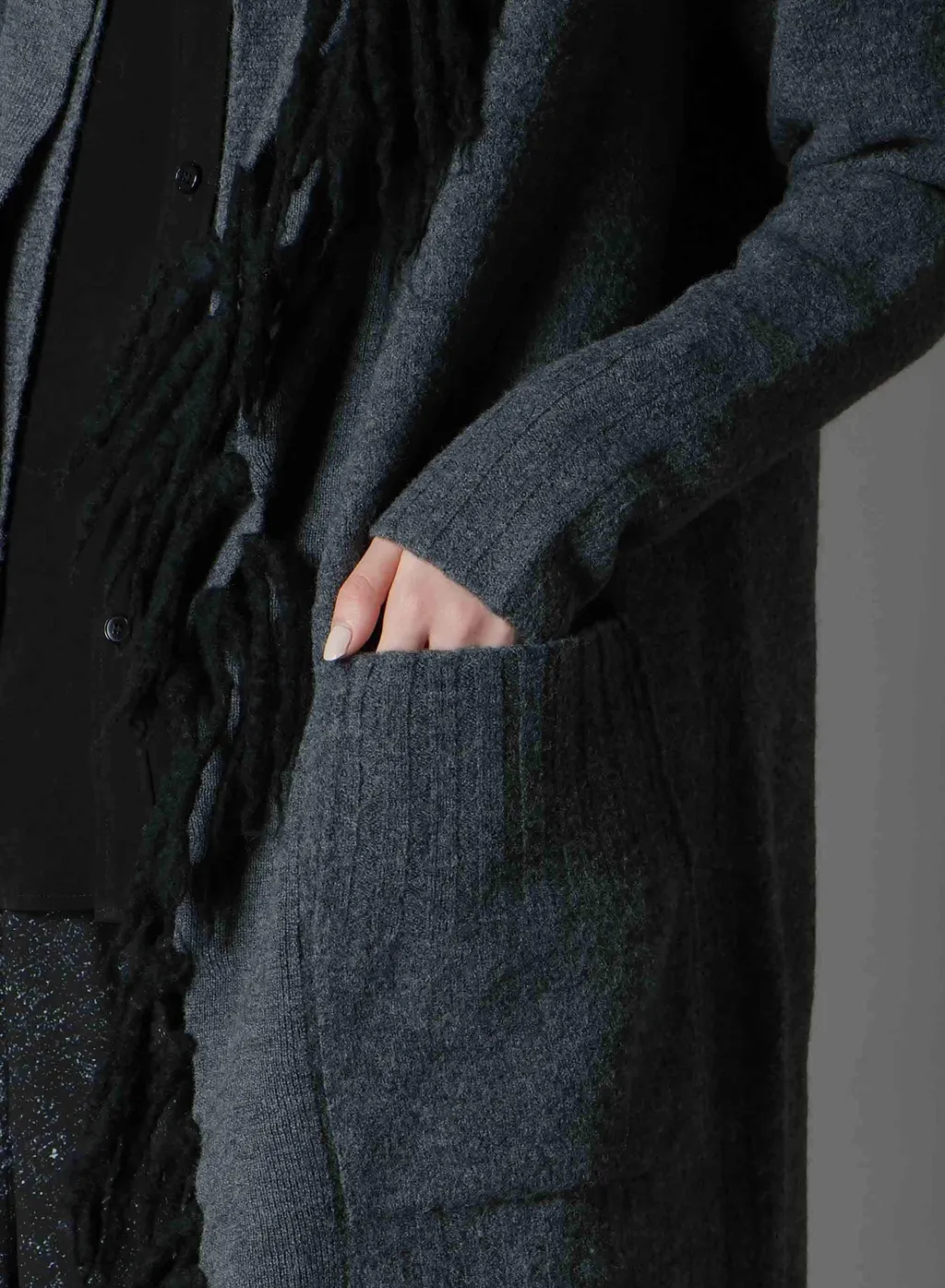 Boilmerinowool Fringe Knit Gown