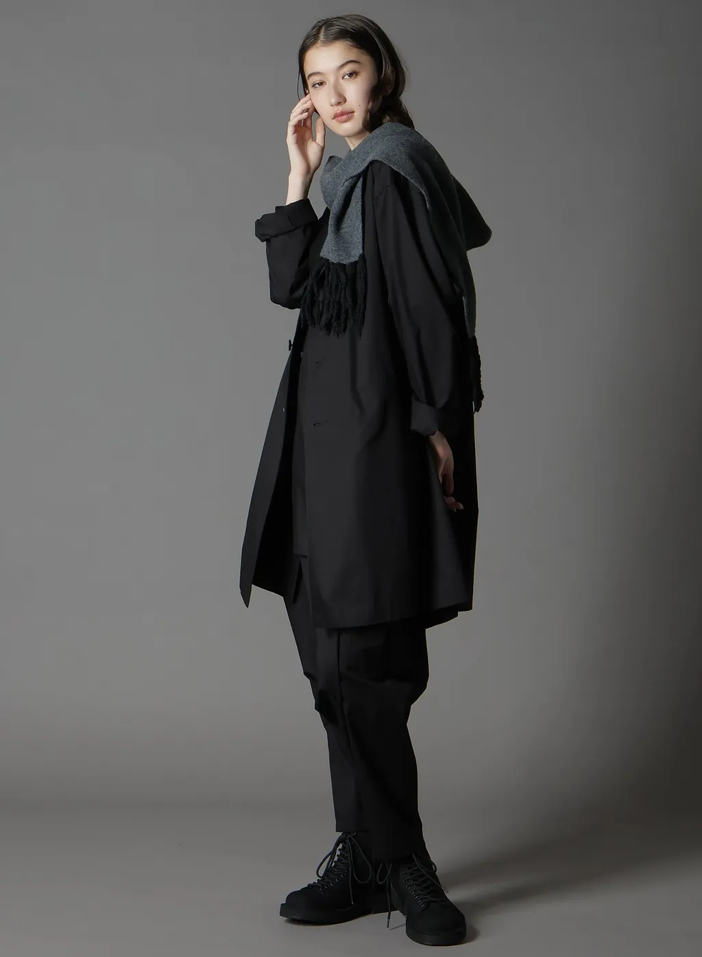 Boilmerinowool Fringe Hooded Muffler