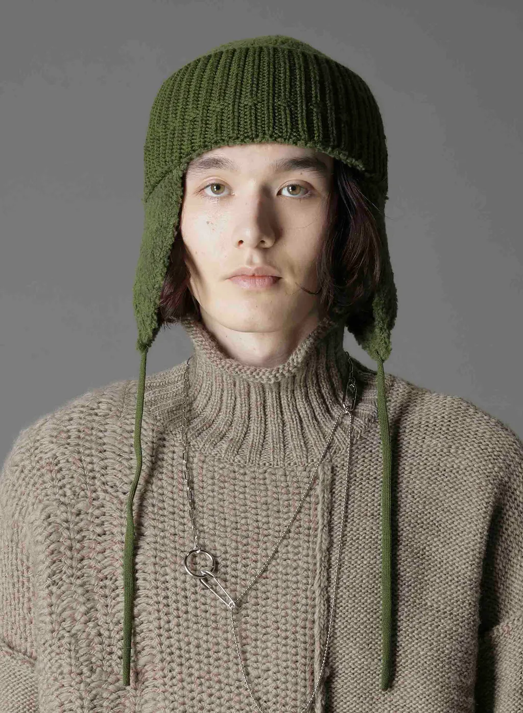 Wool Boa+Ex Finemerino Wool Flight Knit Cap