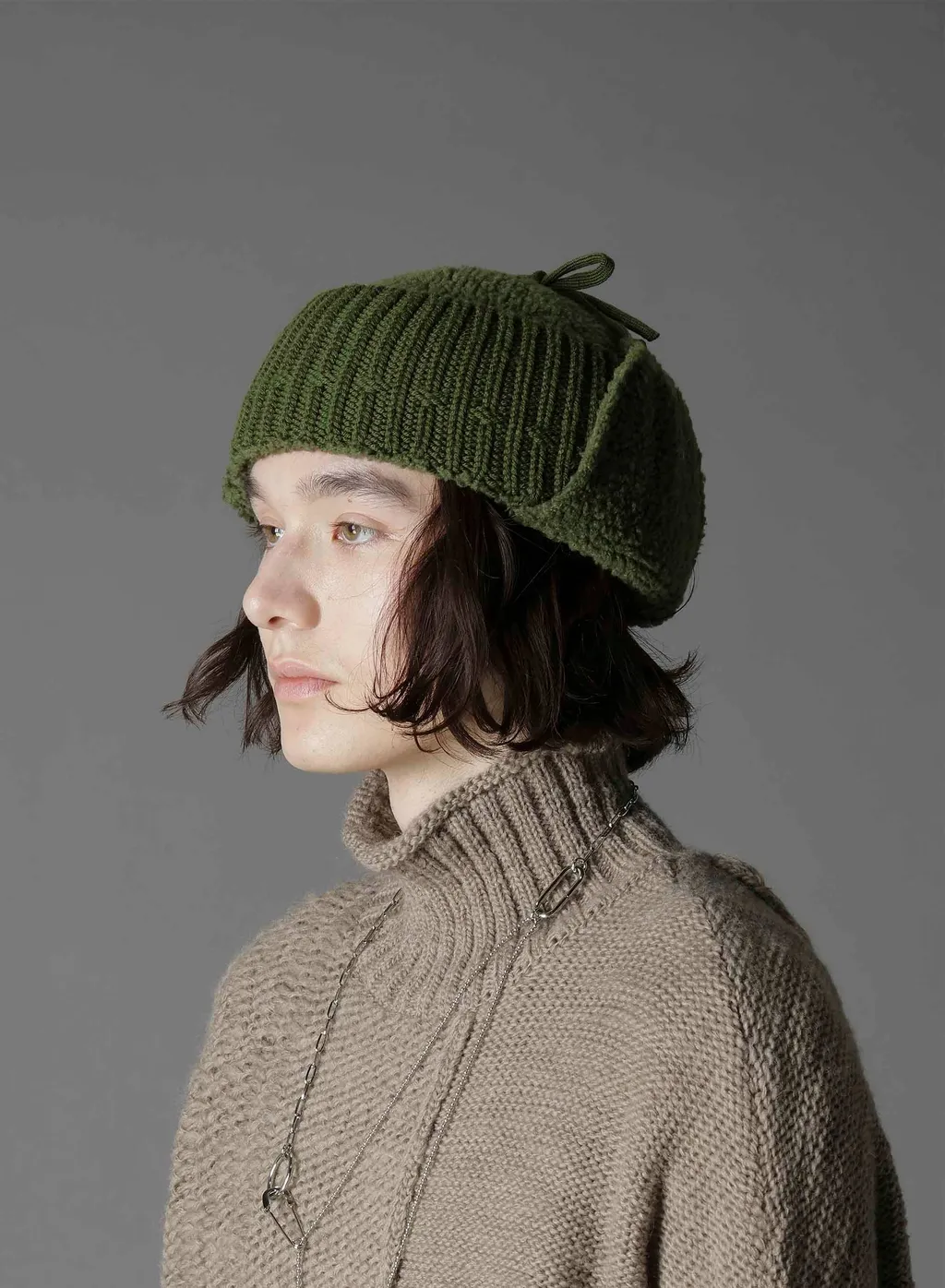 Wool Boa+Ex Finemerino Wool Flight Knit Cap