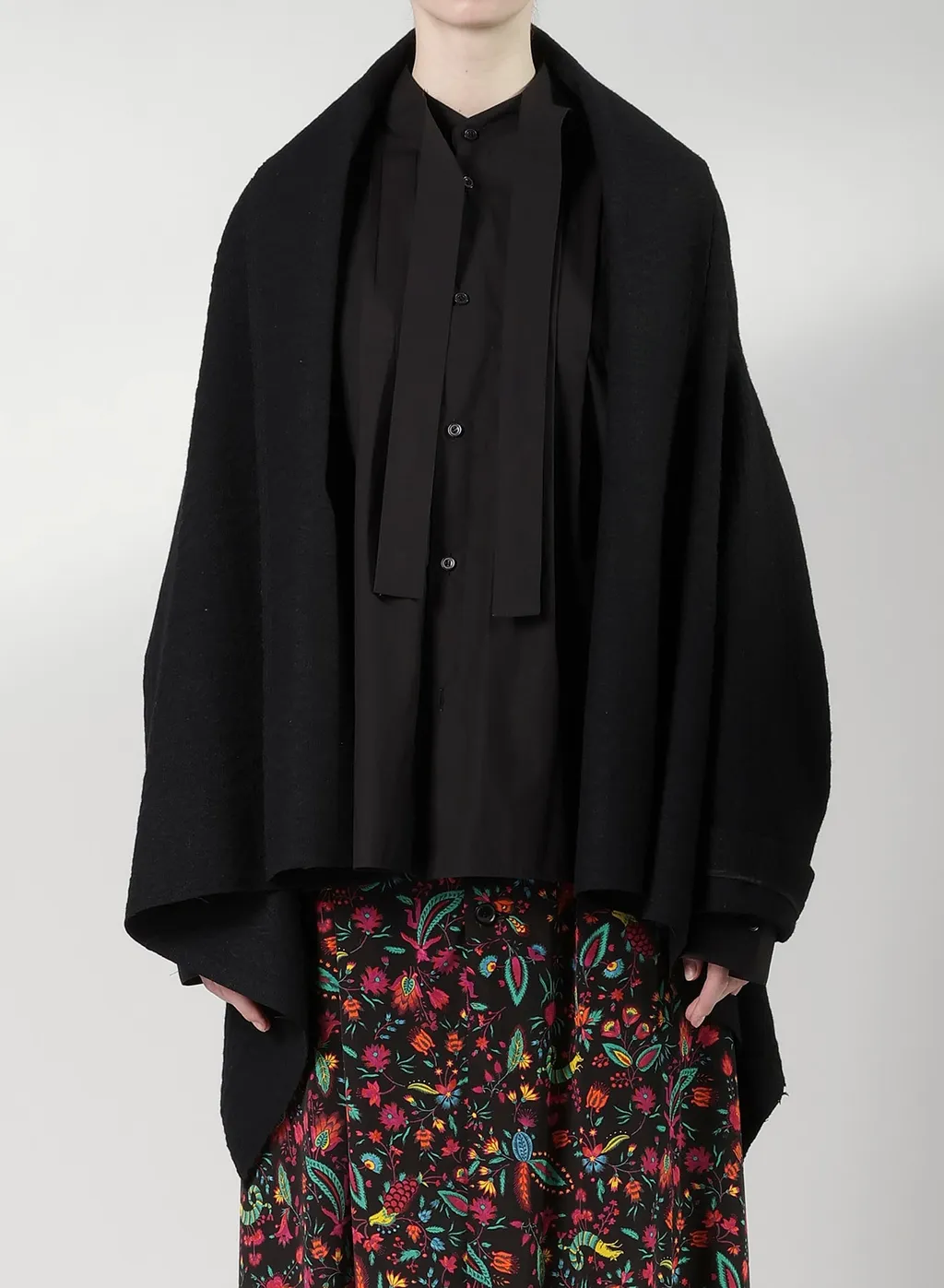 Cable Jq Knit Scarf Blouson