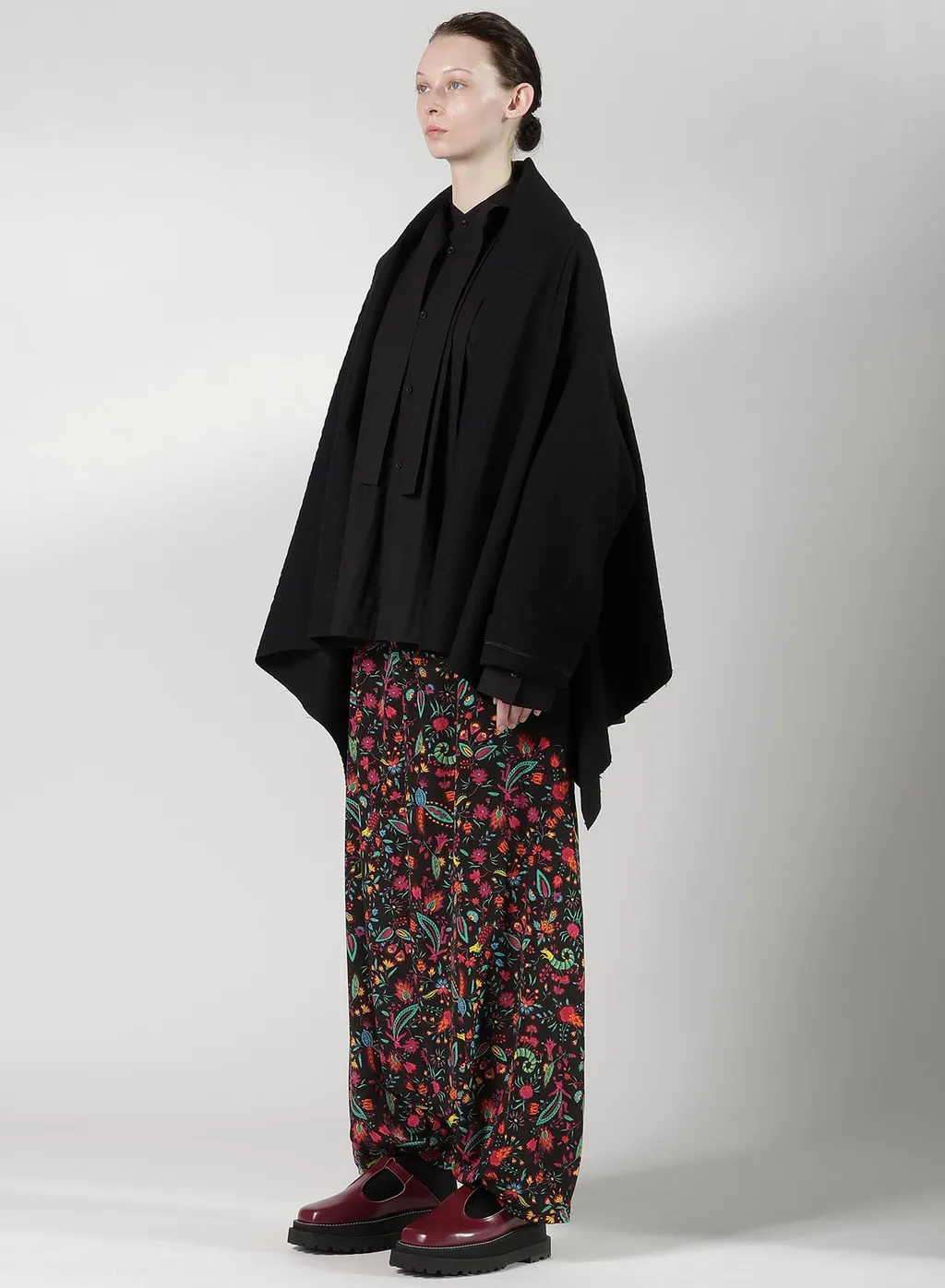 Cable Jq Knit Scarf Blouson