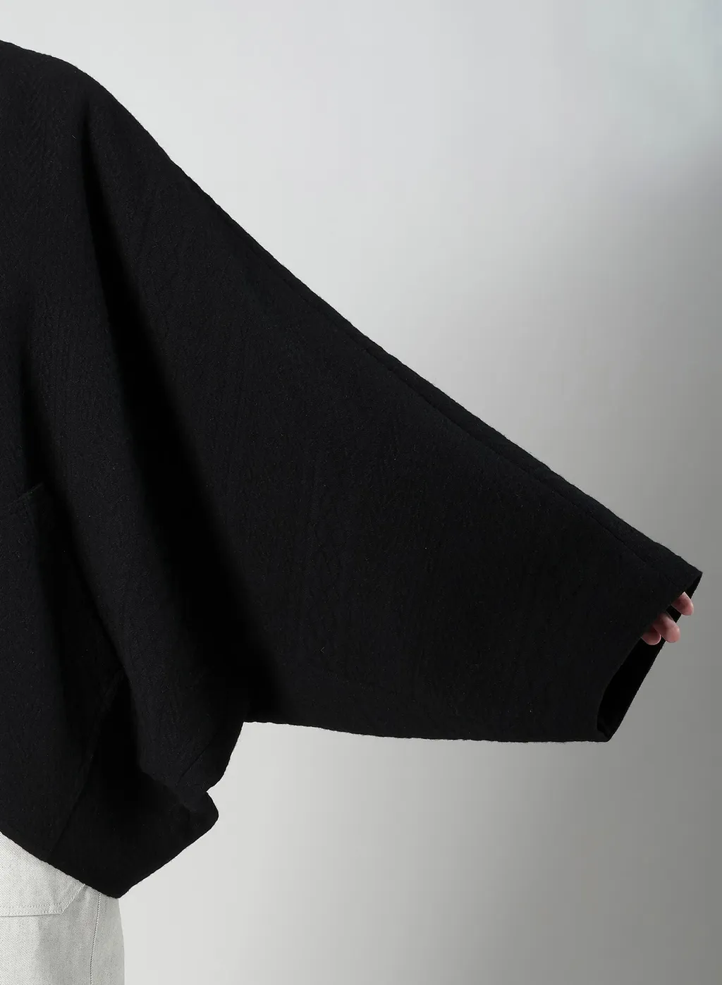 Cable Jq Knit Dolman Sleeve Jacket