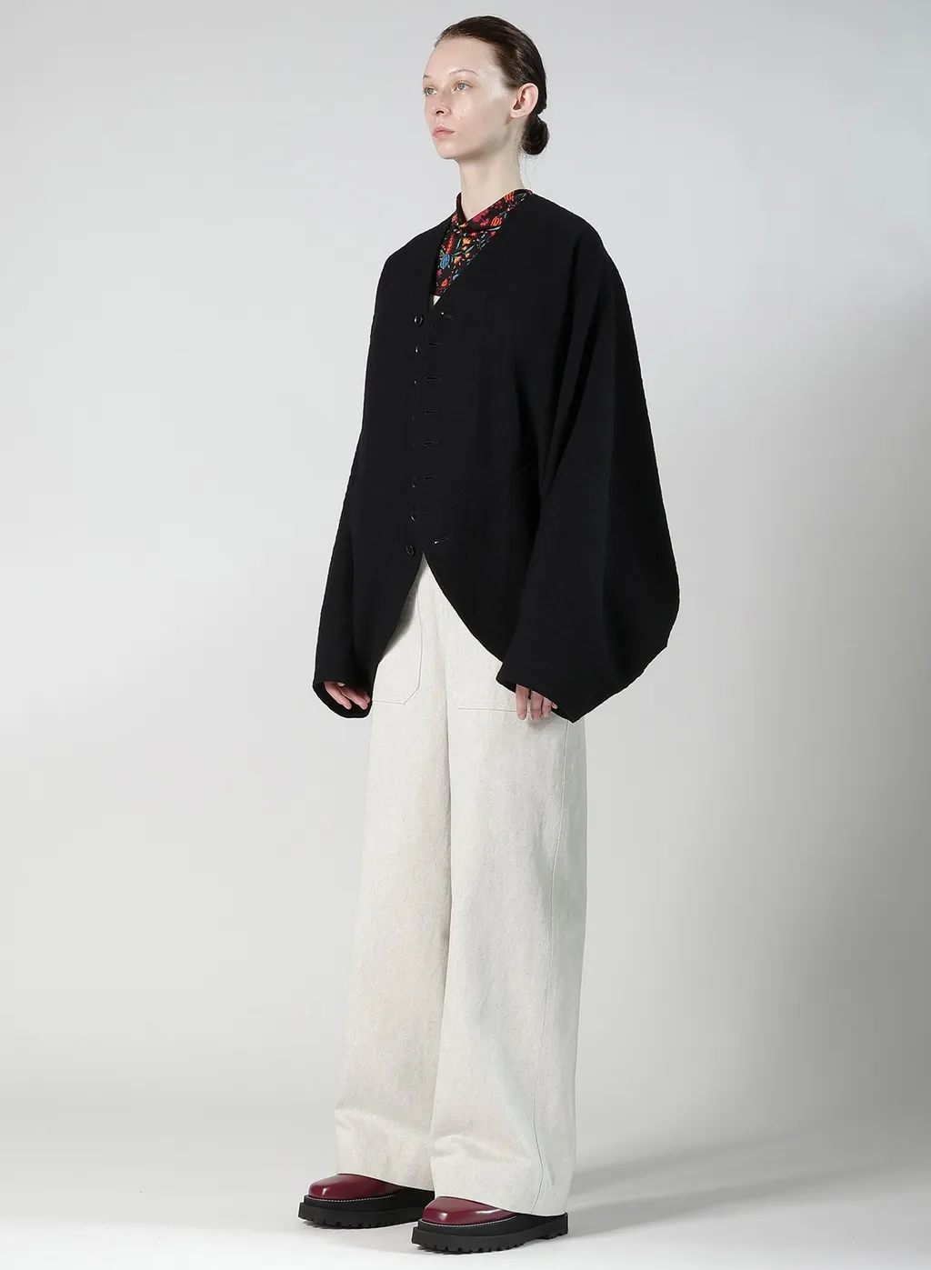 Cable Jq Knit Dolman Sleeve Jacket