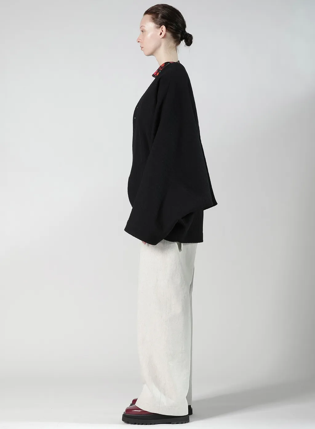 Cable Jq Knit Dolman Sleeve Jacket