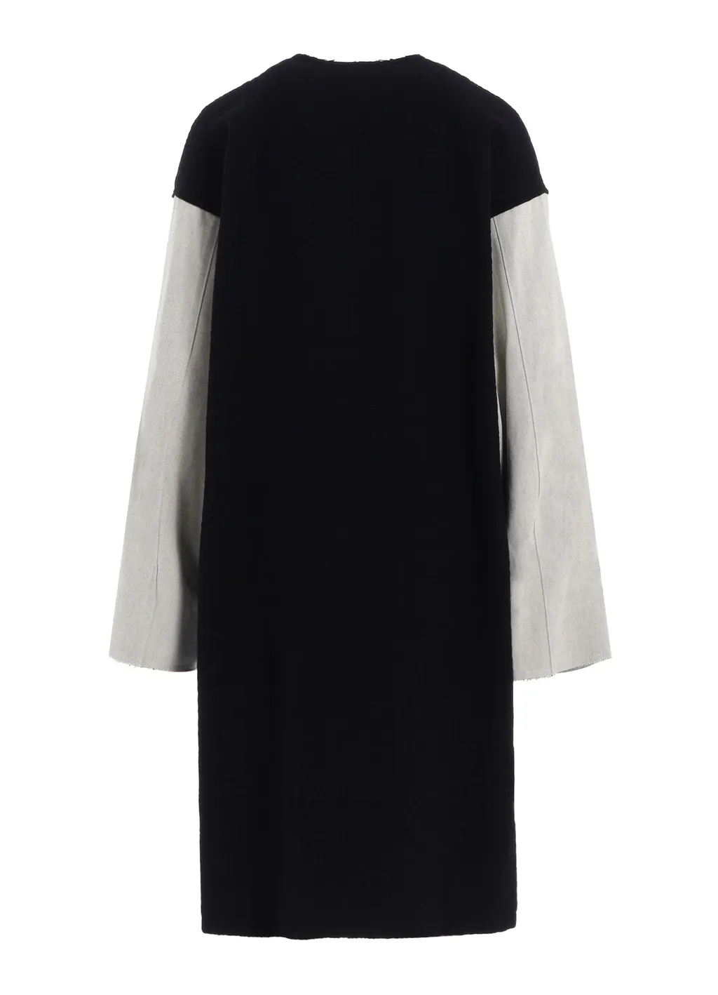 Cable Jq Knit Collerless Coat