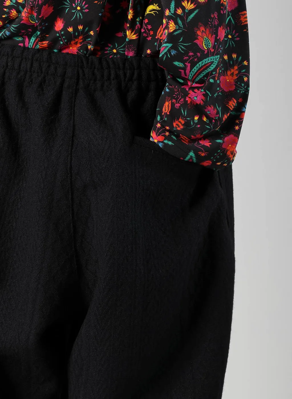 Cable Jq Knit Elastic Waist Pants
