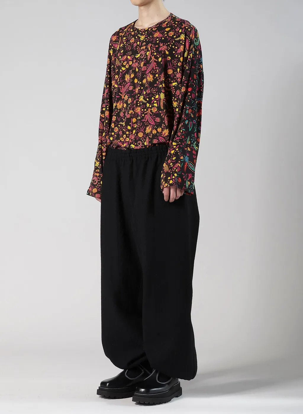 Cable Jq Knit Elastic Waist Pants