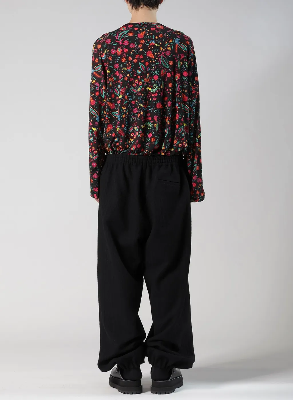Cable Jq Knit Elastic Waist Pants