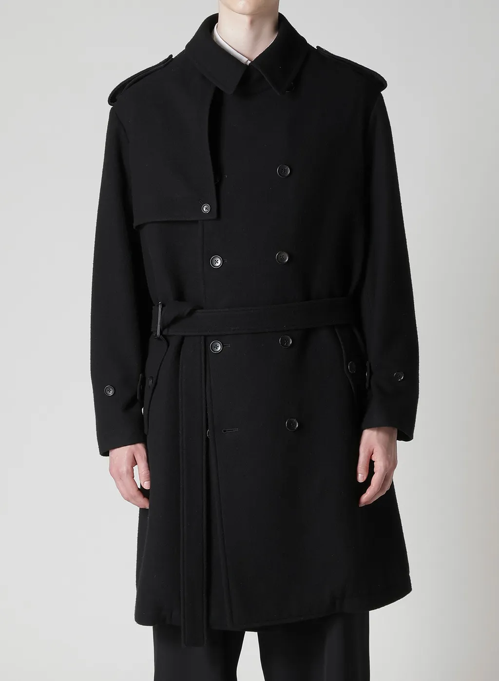 Airy Mosser Trench Coat With Nylon Lining