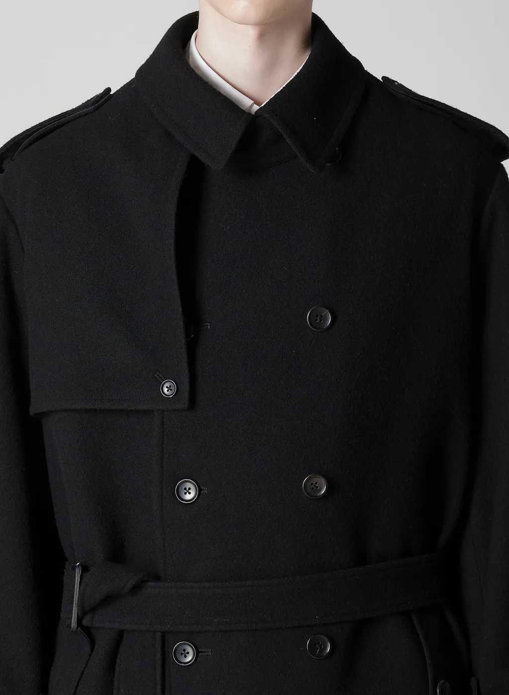Airy Mosser Trench Coat With Nylon Lining
