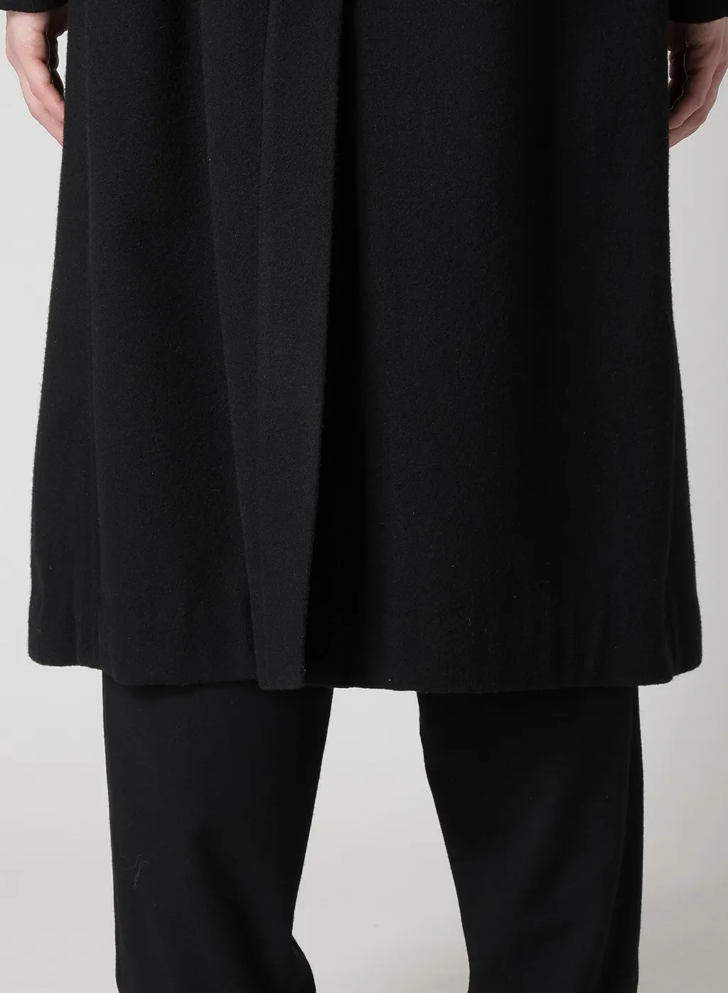 Airy Mosser Long Coat With Nylon Lining