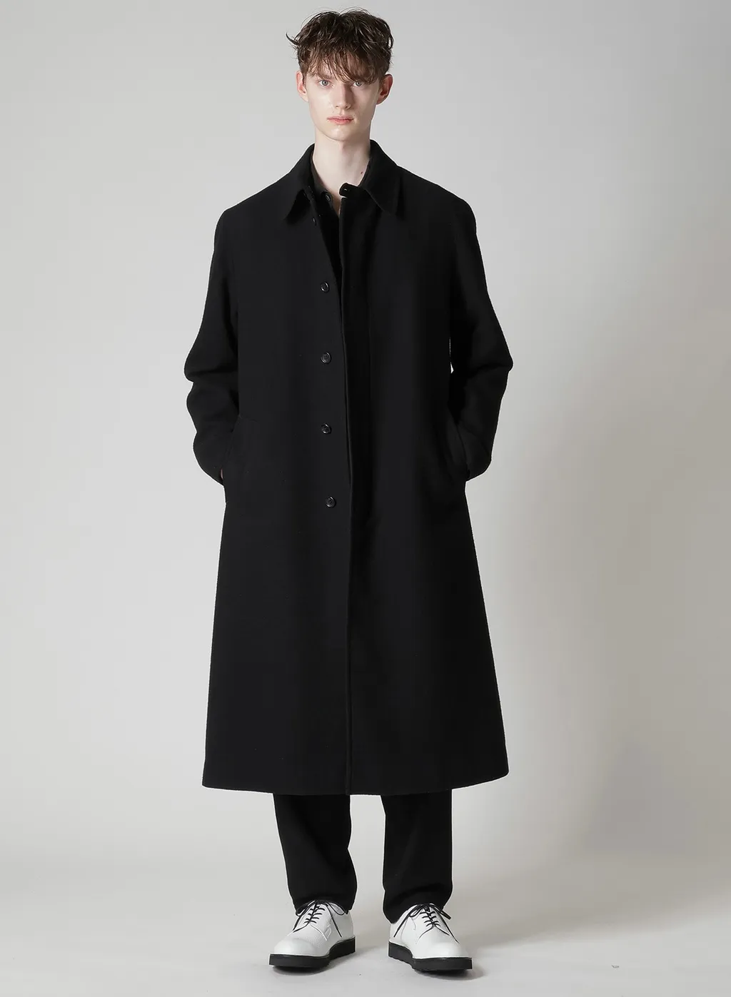 Airy Mosser Long Coat With Nylon Lining