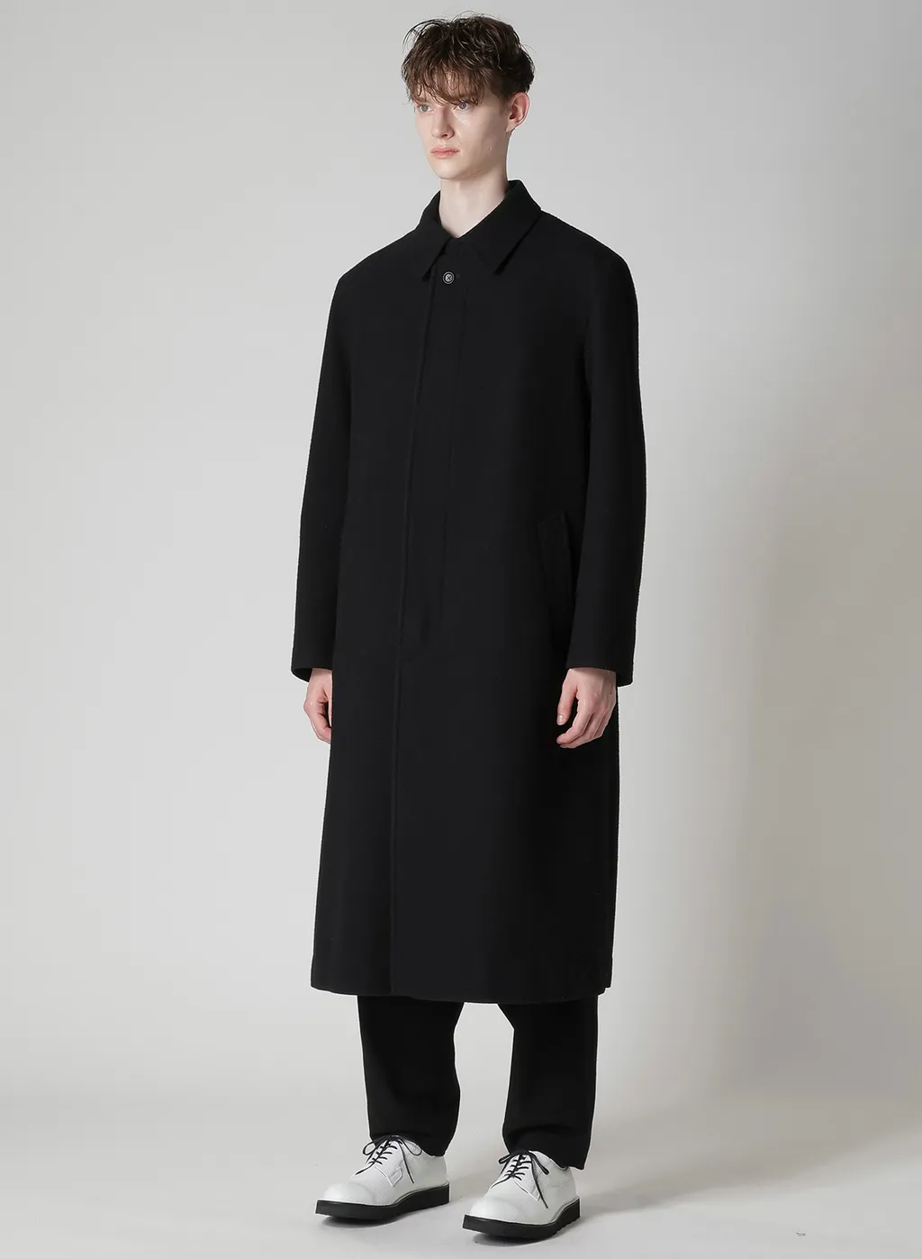 Airy Mosser Long Coat With Nylon Lining