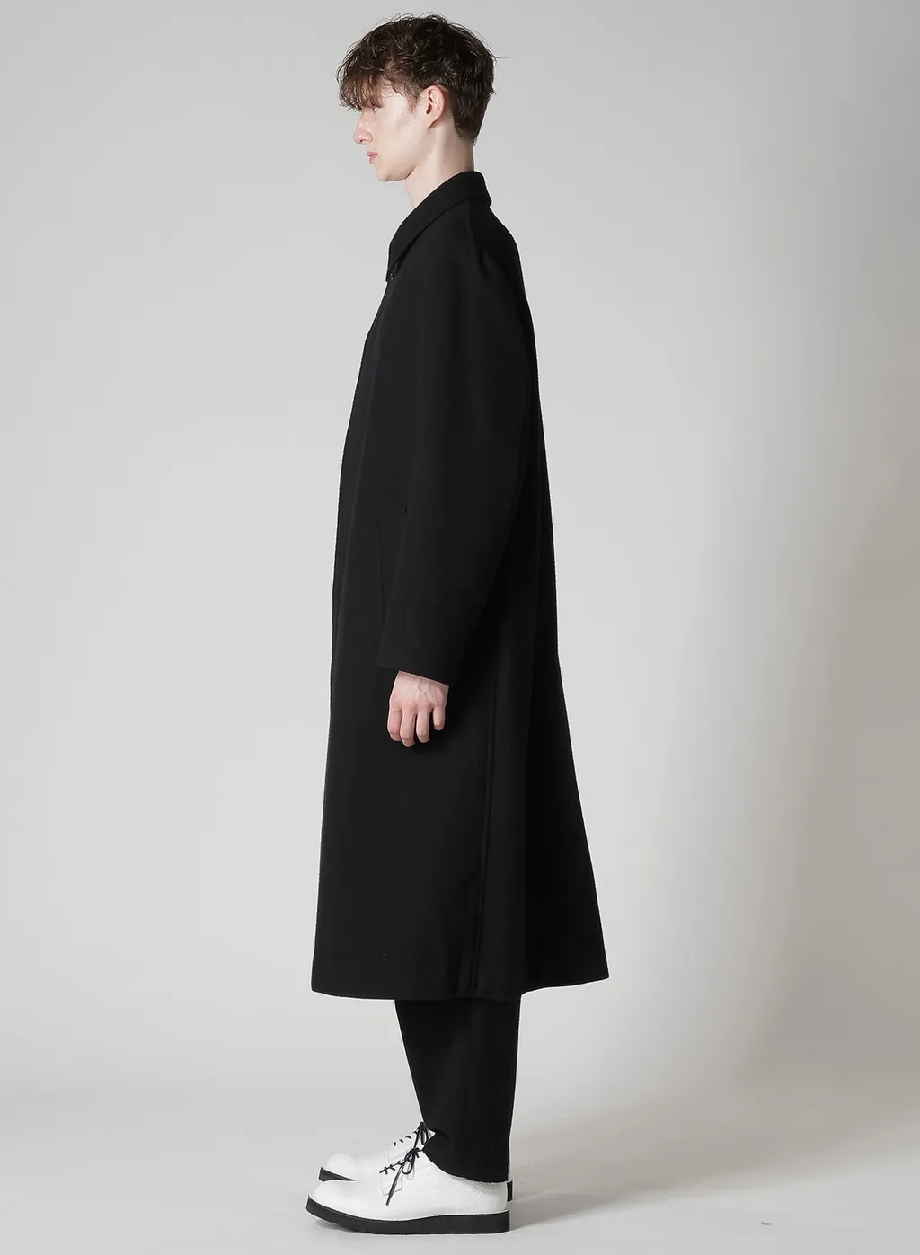 Airy Mosser Long Coat With Nylon Lining