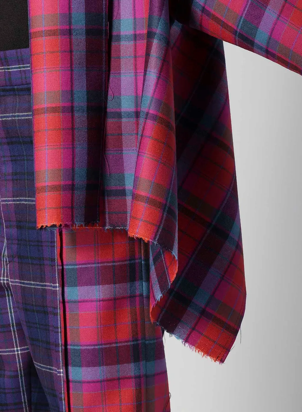 Plaid Scarf Blouson