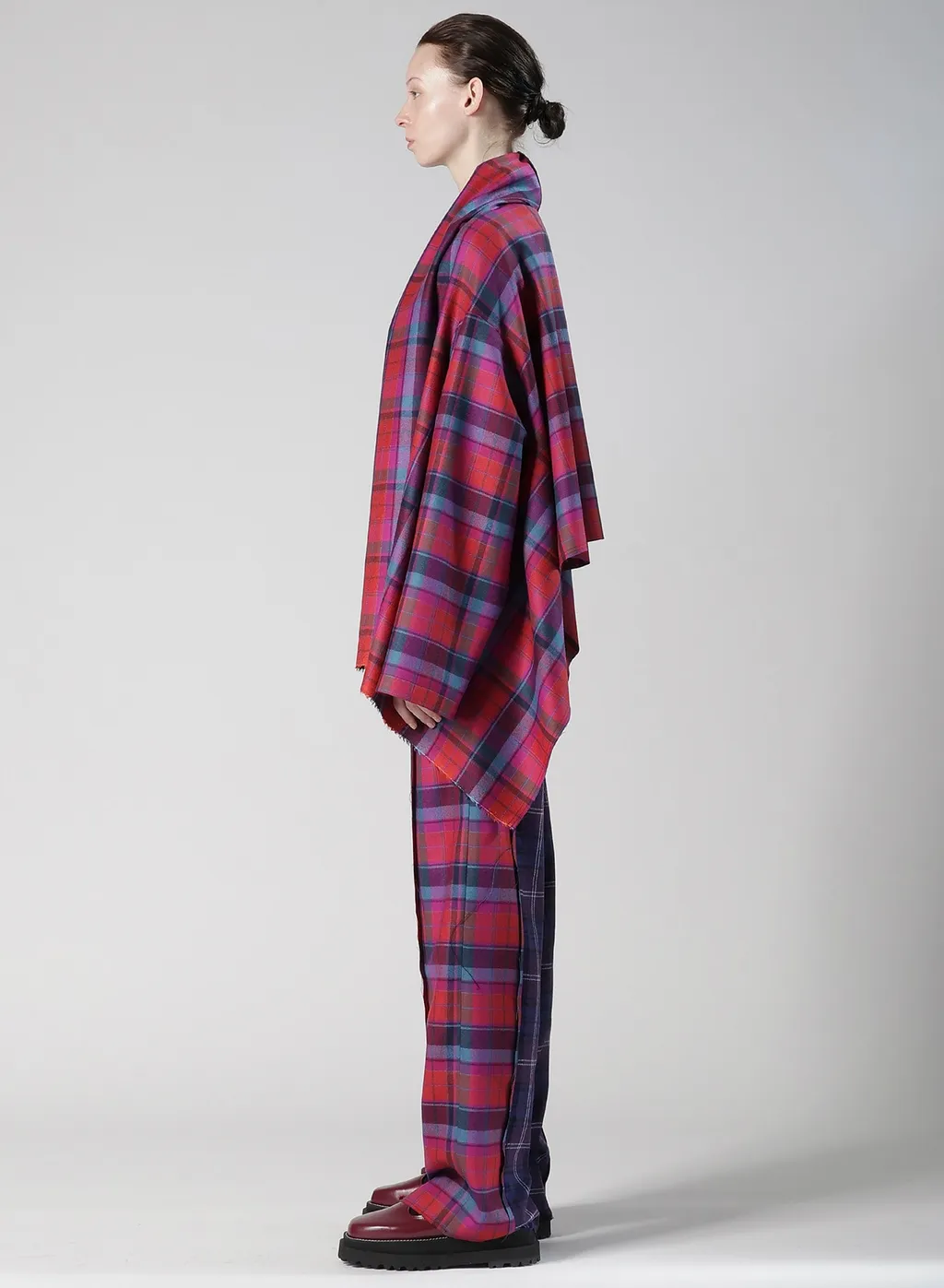 Plaid Scarf Blouson