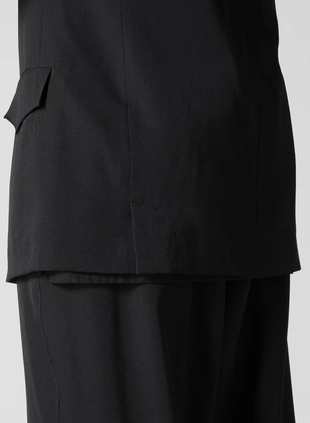 Wool Gabardine Jacket With Military Detils