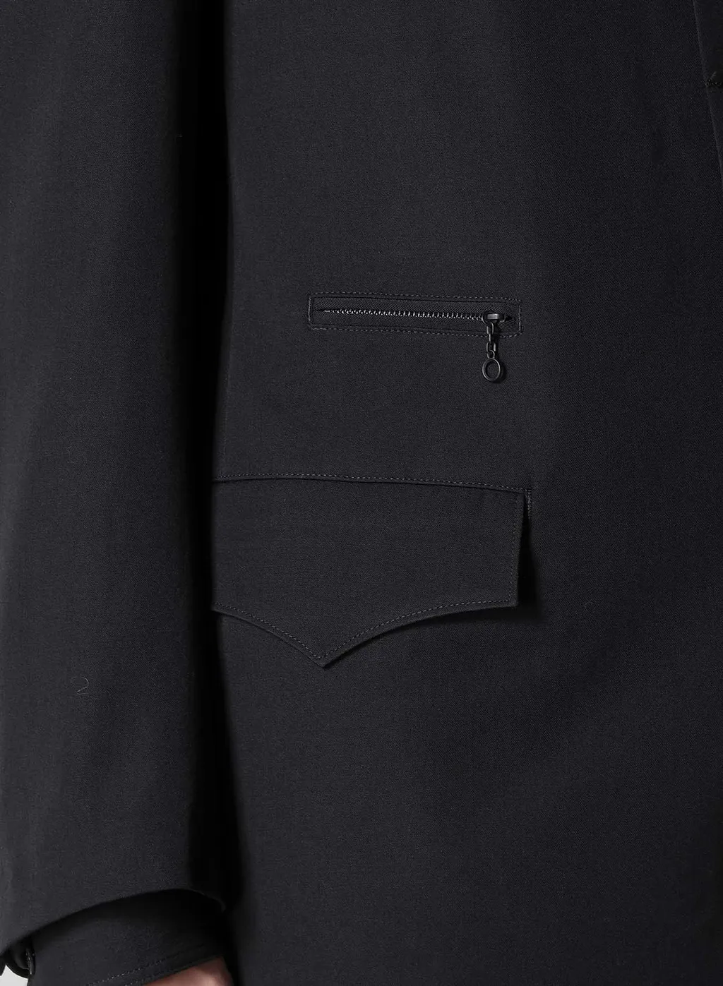 Wool Gabardine Jacket With Military Detils