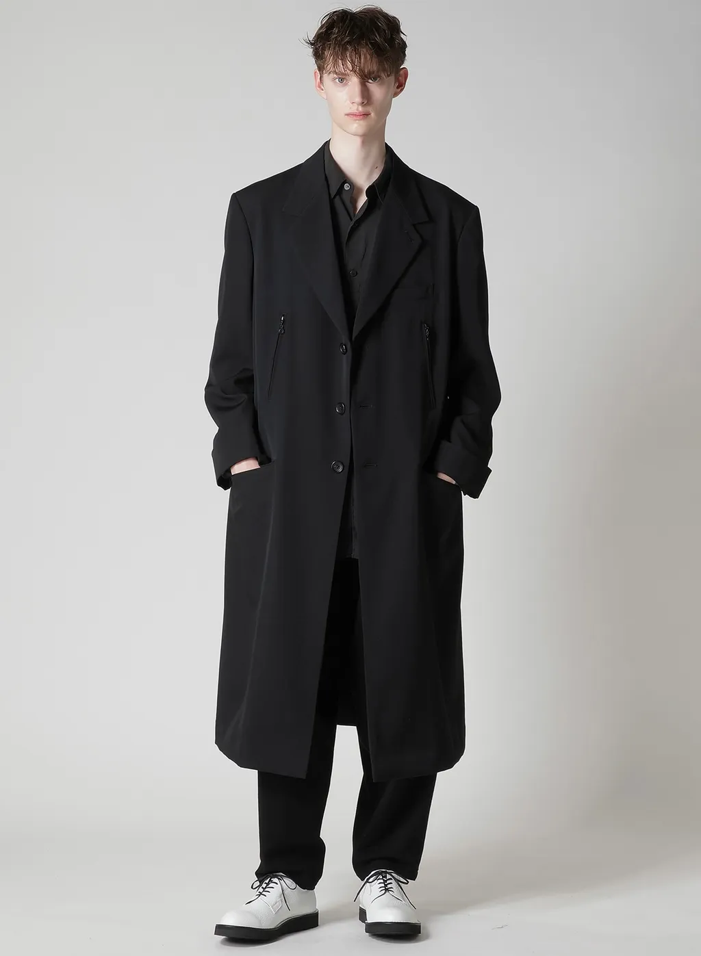 Wool Gabardine Long Sleeve Detail Jacket