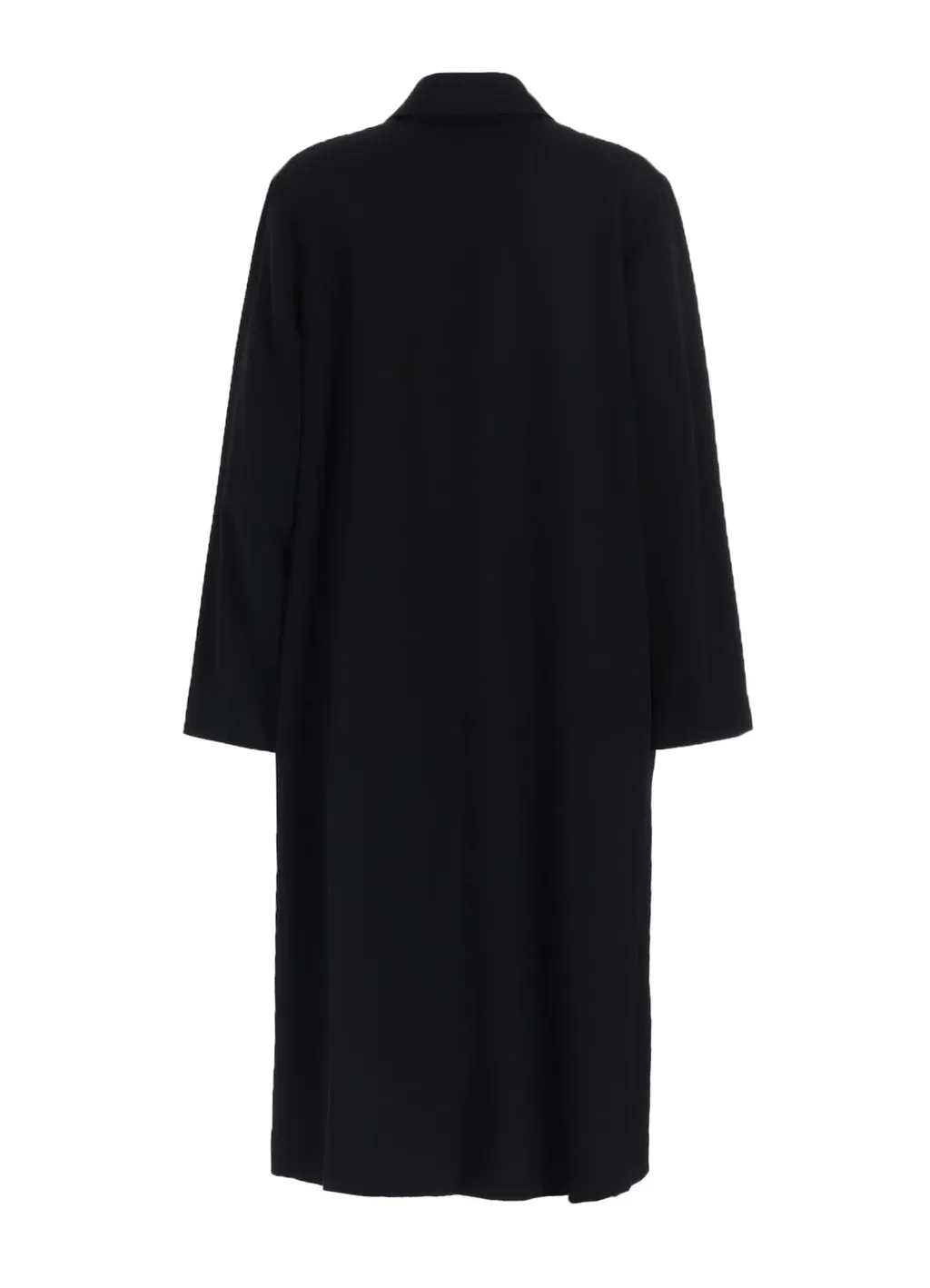 Wool Gabardine Coat With Stand Front Collar