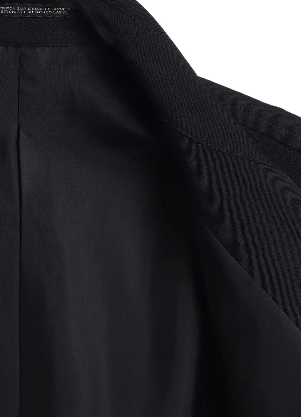Wool Gabardine Coat With Stand Front Collar
