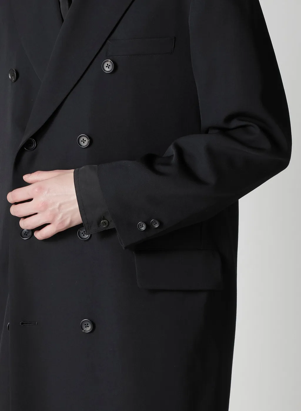 Wool Gabardine Double-Breasted Jacket