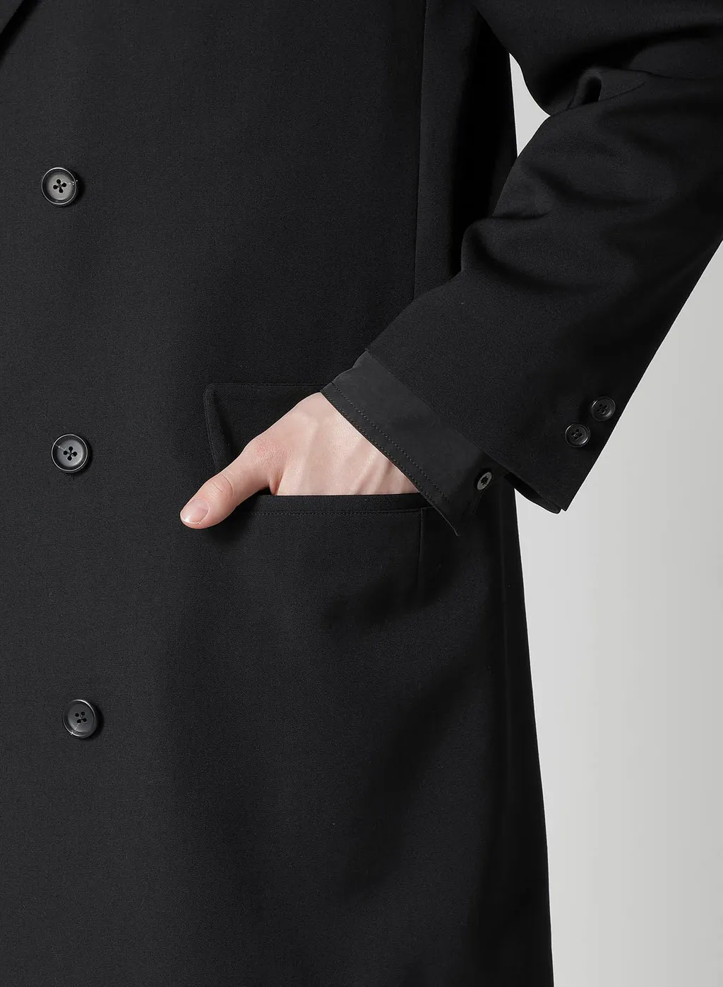 Wool Gabardine Double-Breasted Jacket