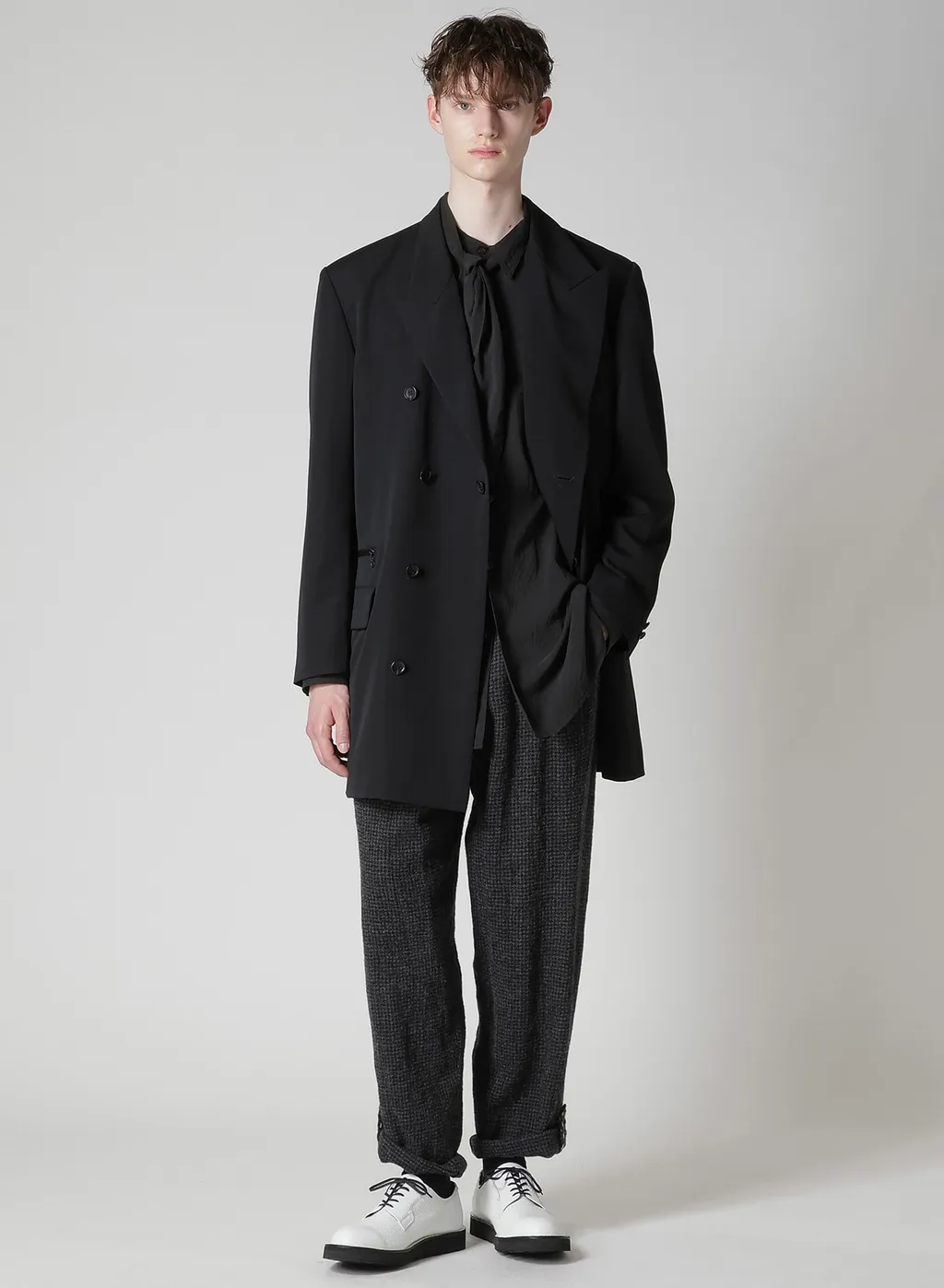 Wool Gabardine Double-Breasted Jacket