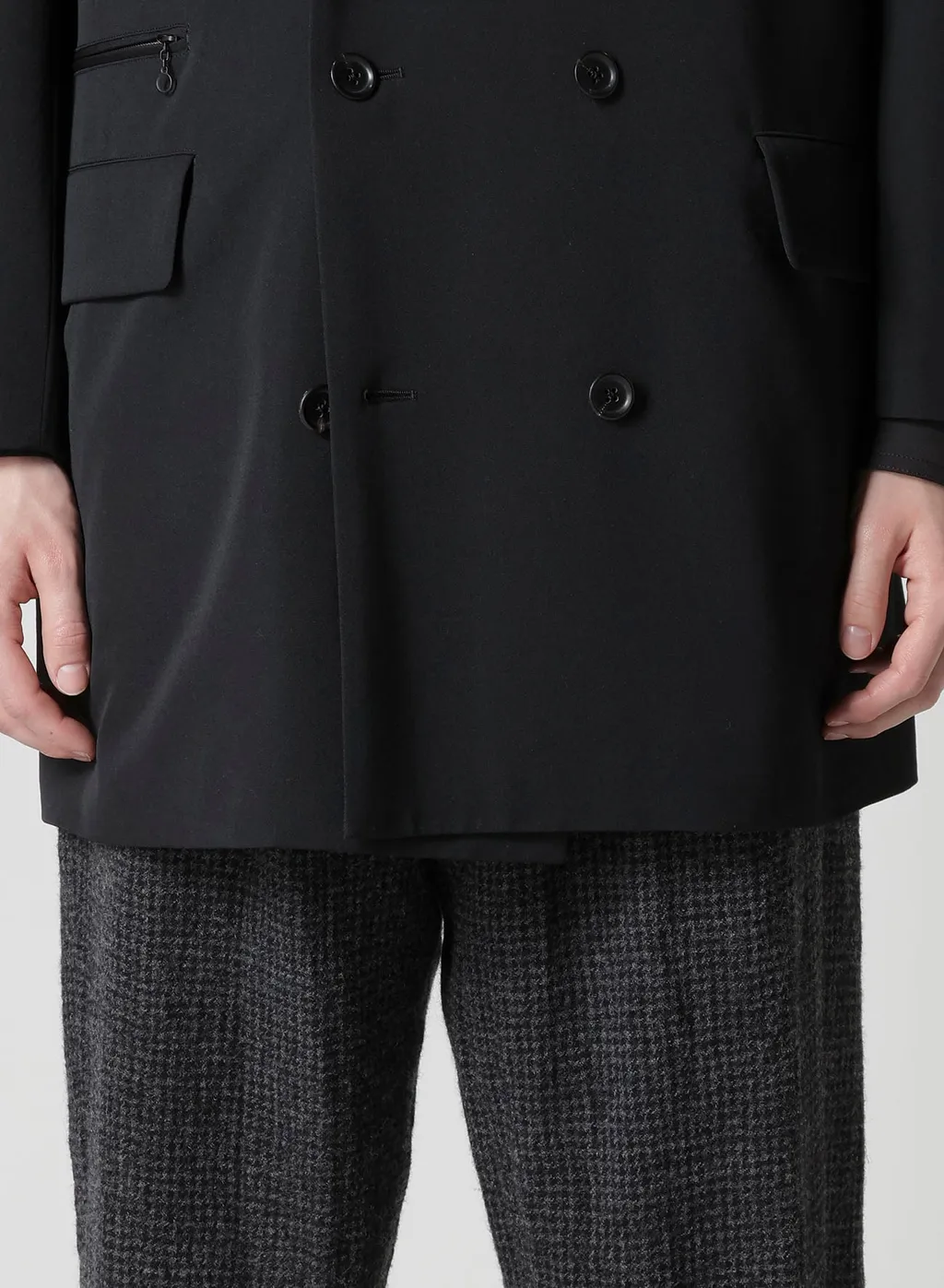 Wool Gabardine Double-Breasted Jacket