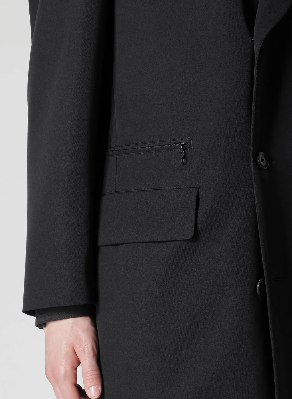 Wool Gabardine Double-Breasted Jacket