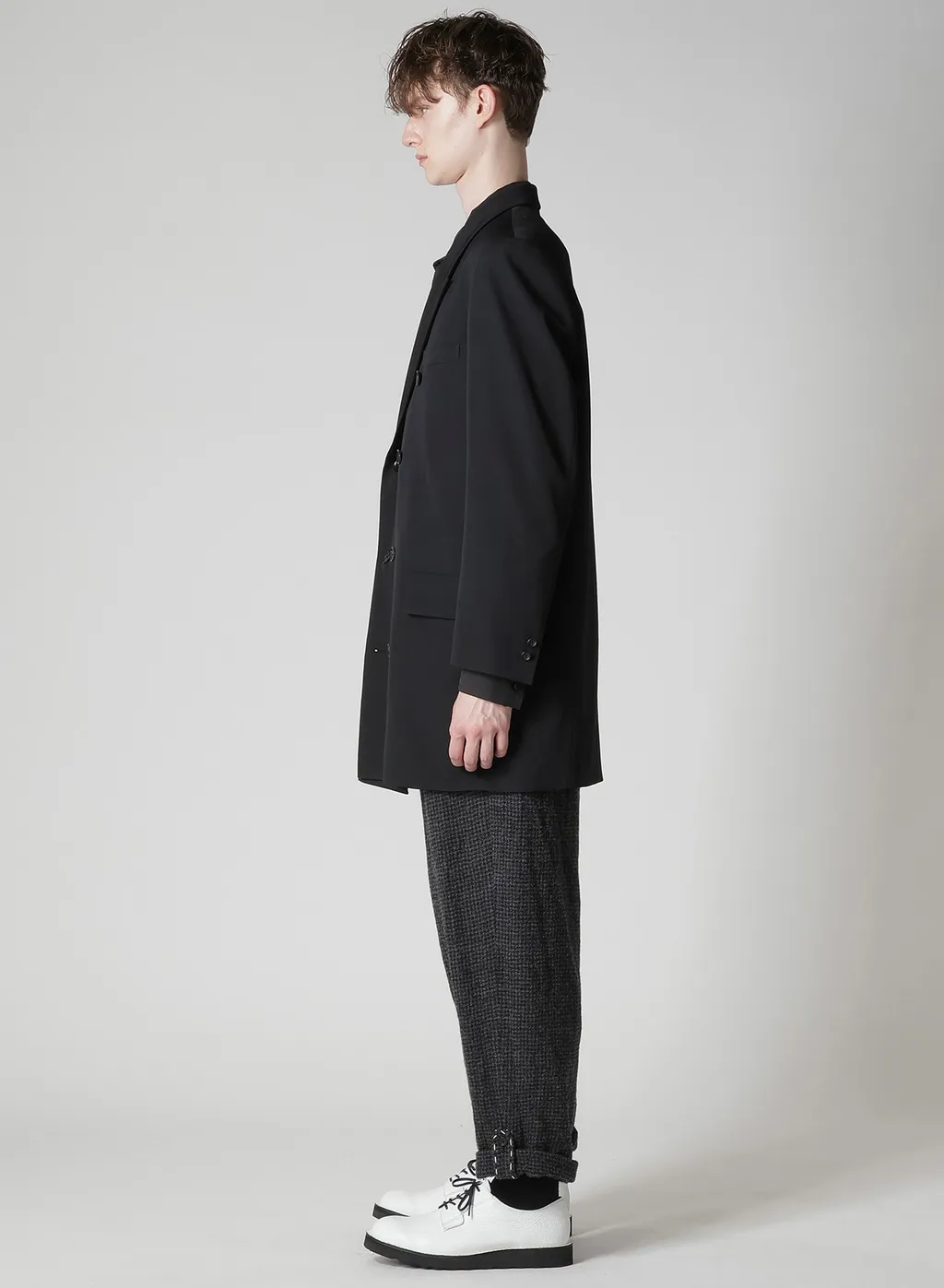 Wool Gabardine Double-Breasted Jacket
