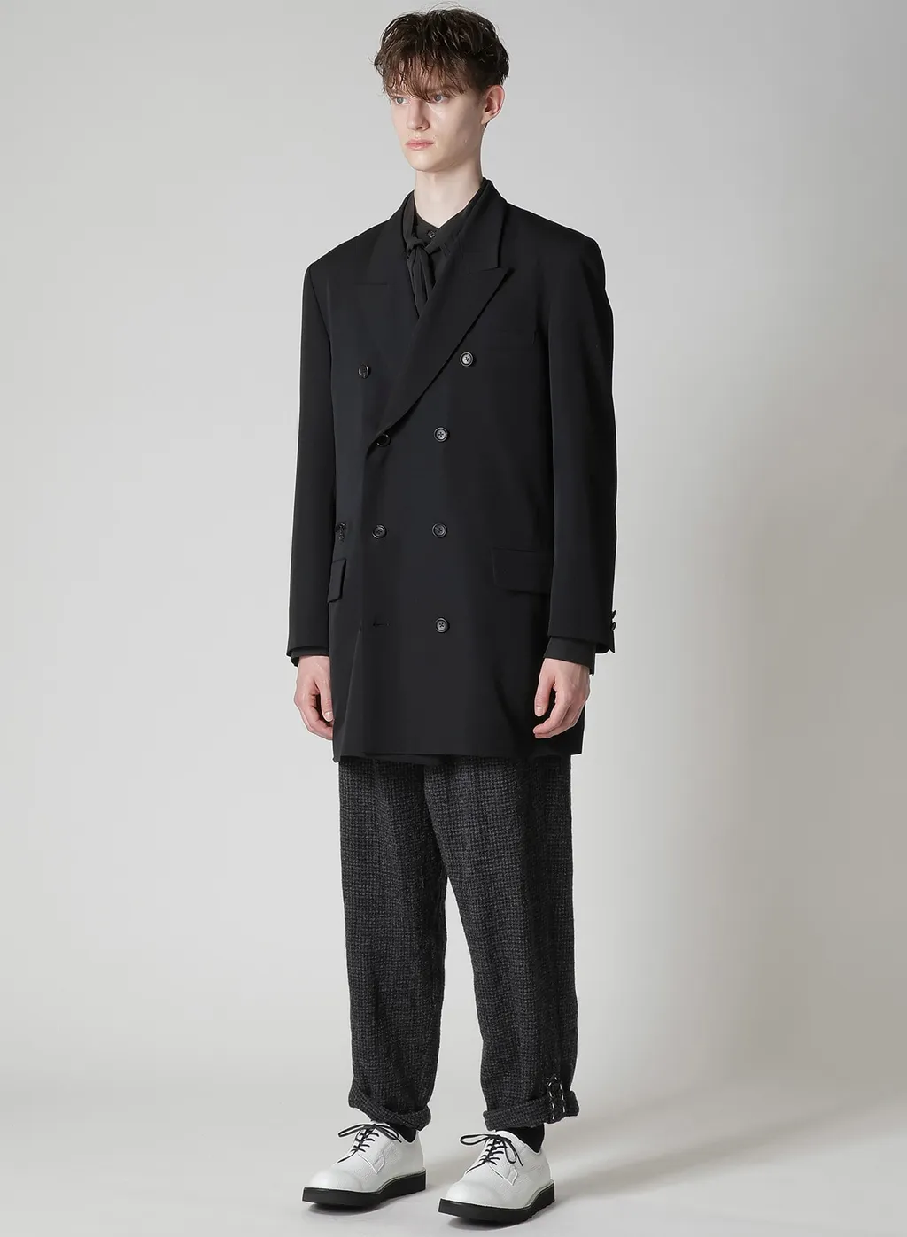 Wool Gabardine Double-Breasted Jacket