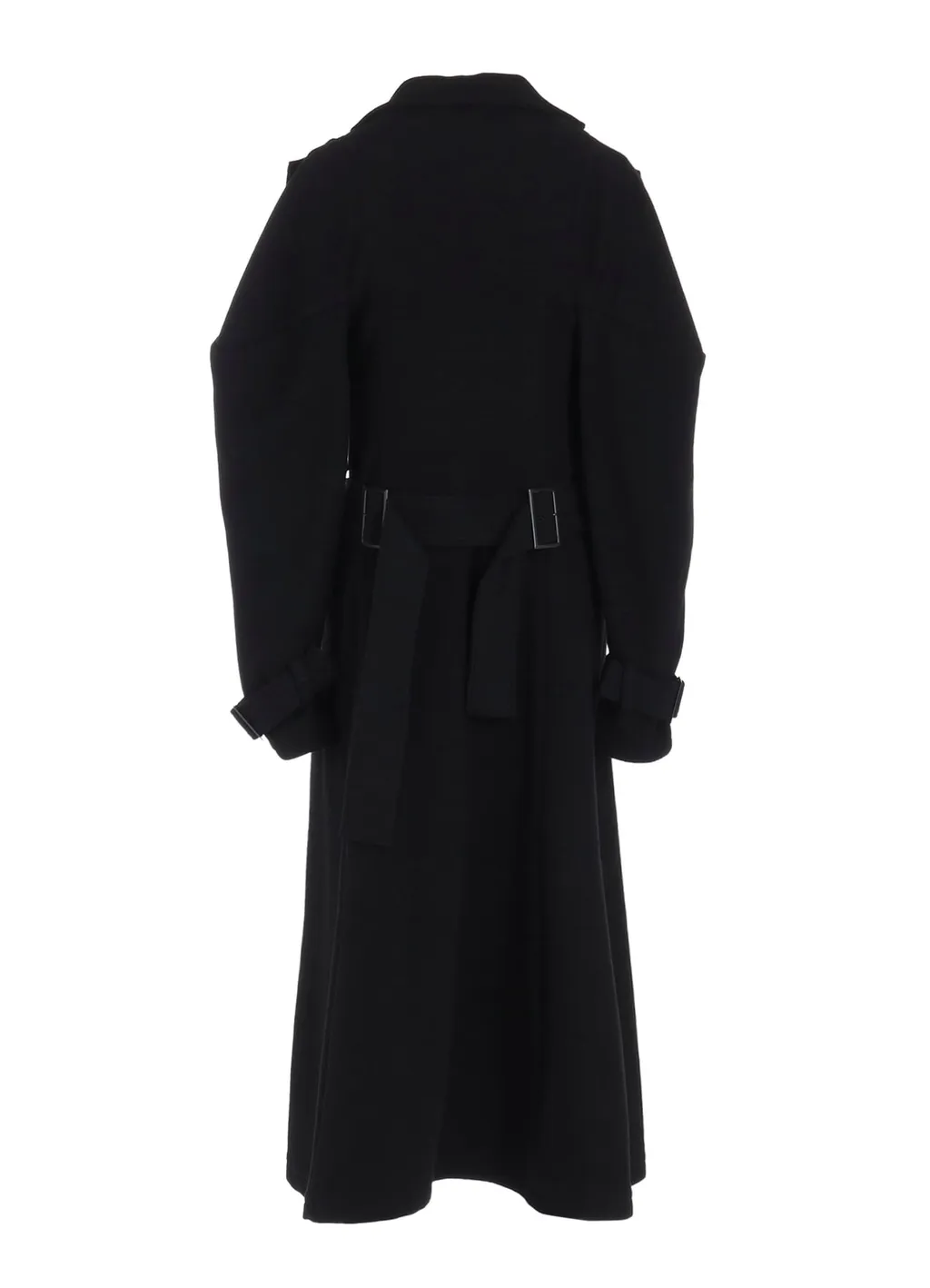Wool Mosser Trench Coat With Belt