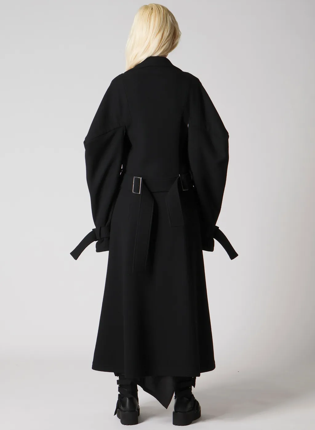 Wool Mosser Trench Coat With Belt
