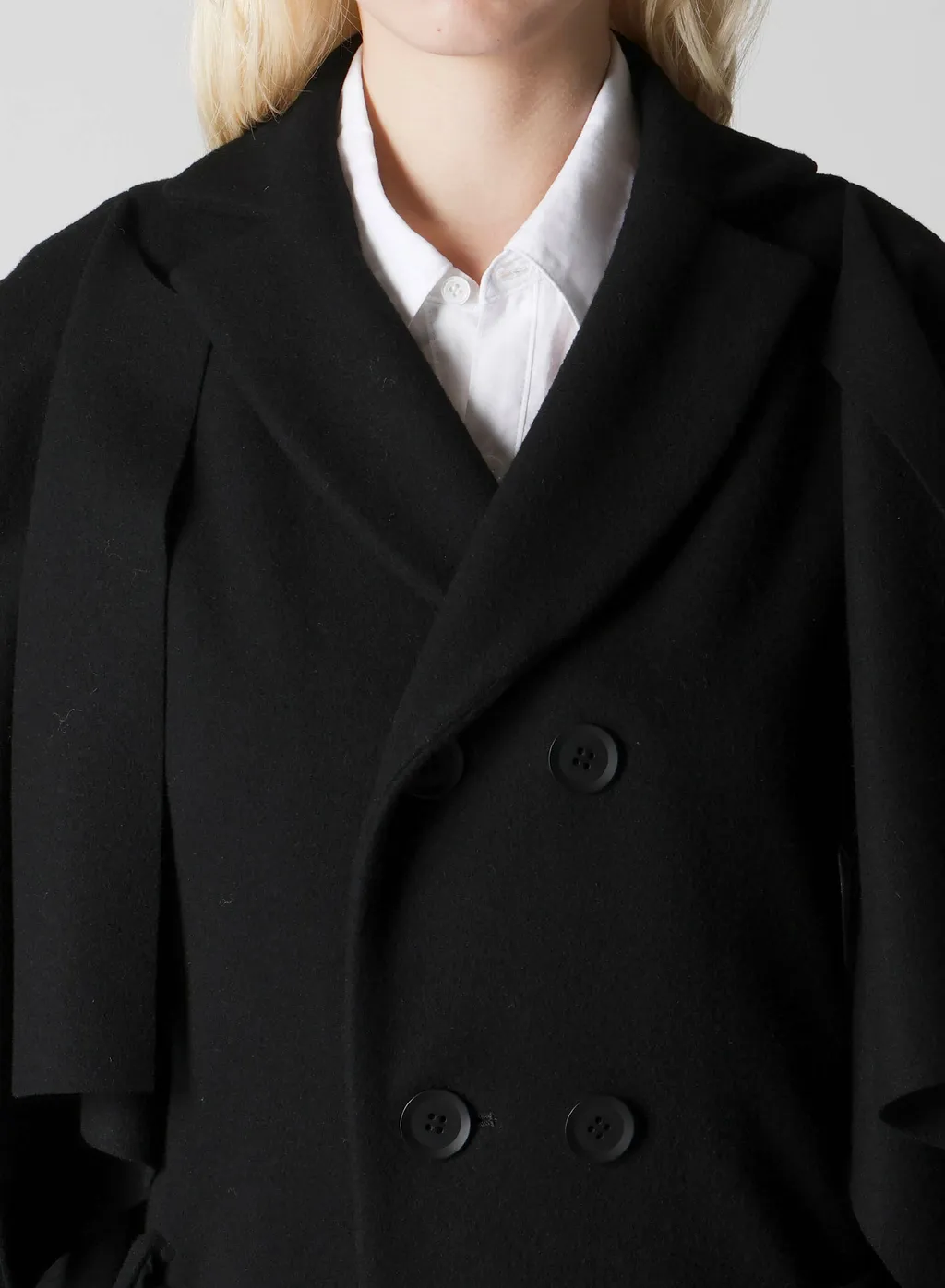 Wool Mosser Trench Coat With Belt