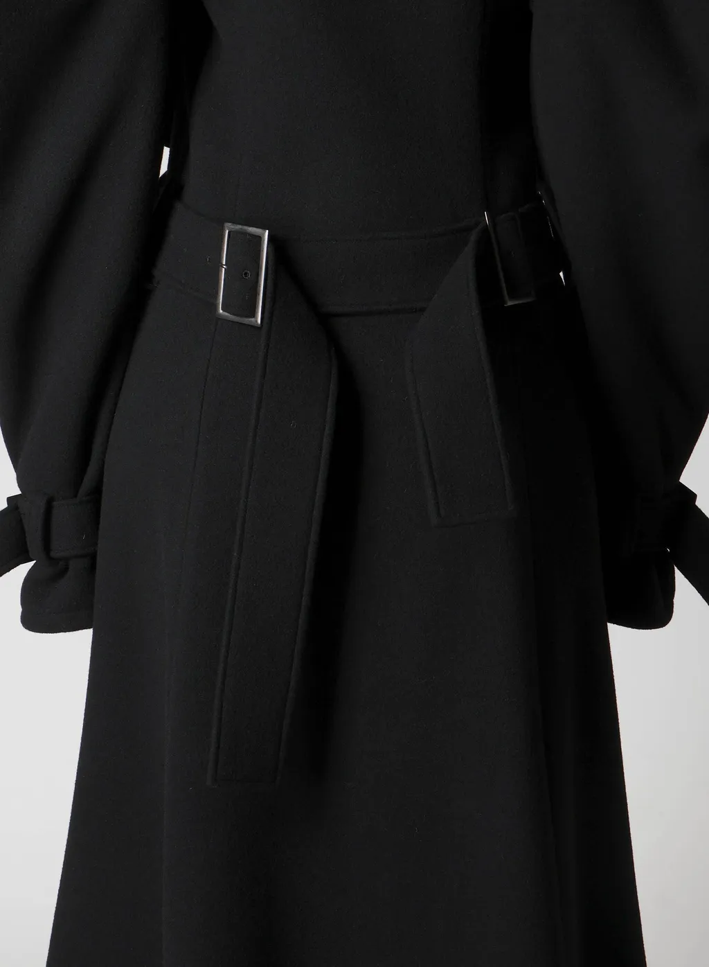 Wool Mosser Trench Coat With Belt
