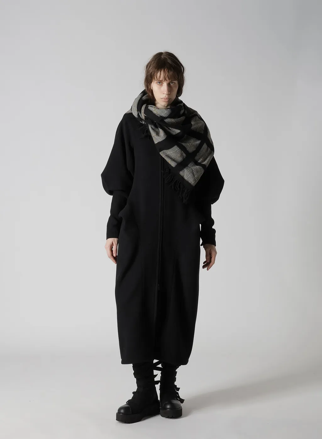 Wool Mosser Balloon Sleeve Coat