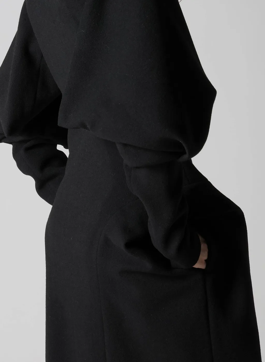 Wool Mosser Balloon Sleeve Coat