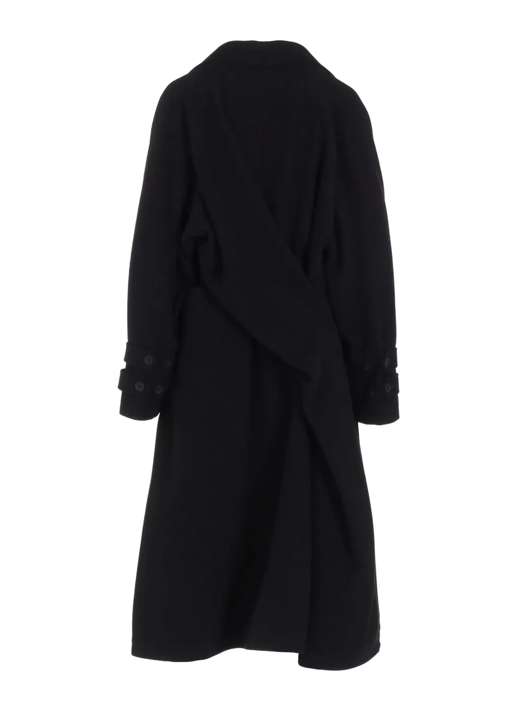 Wool Mosser Back Drape Trench Coat