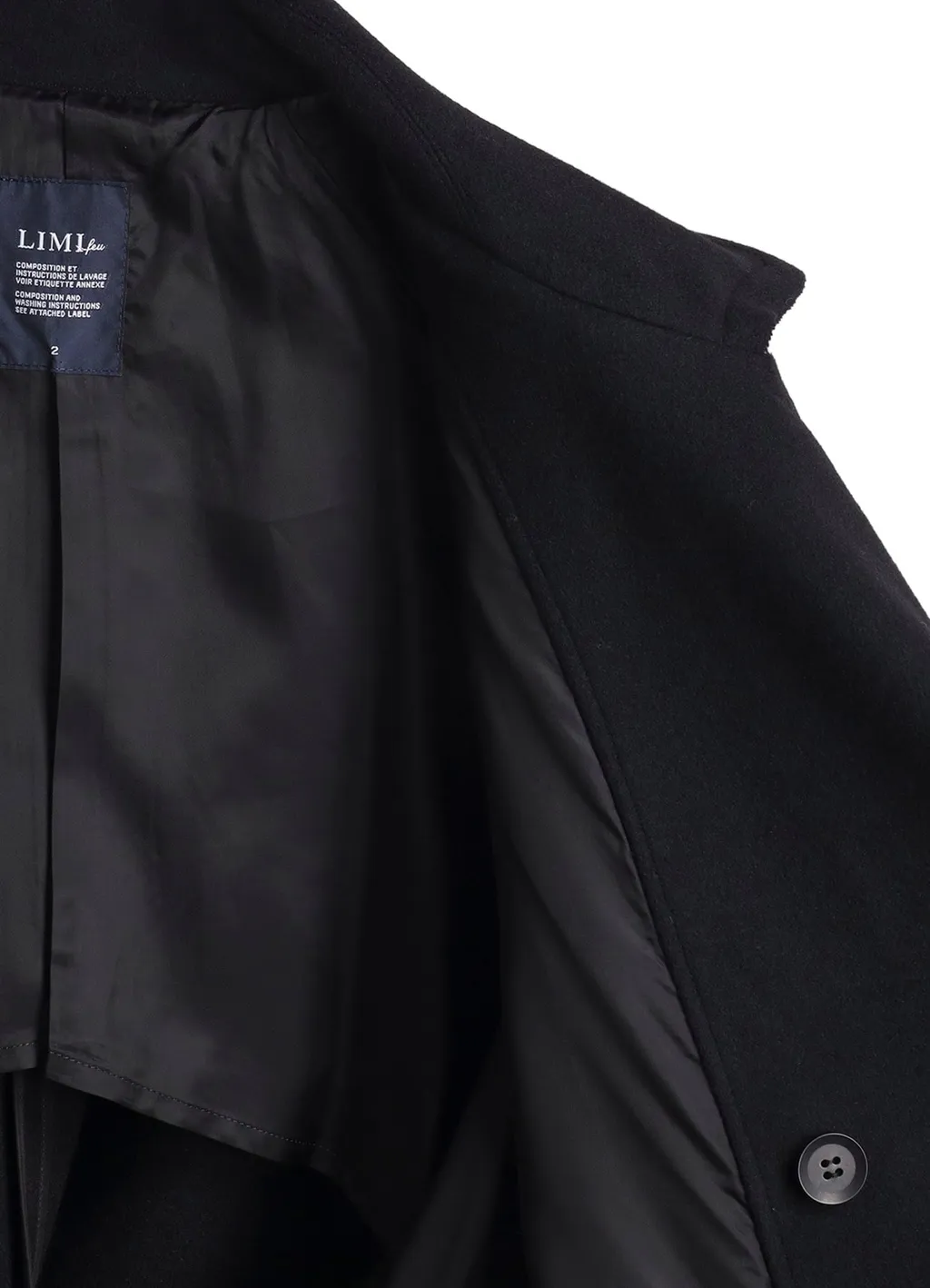 Wool Mosser Back Drape Trench Coat