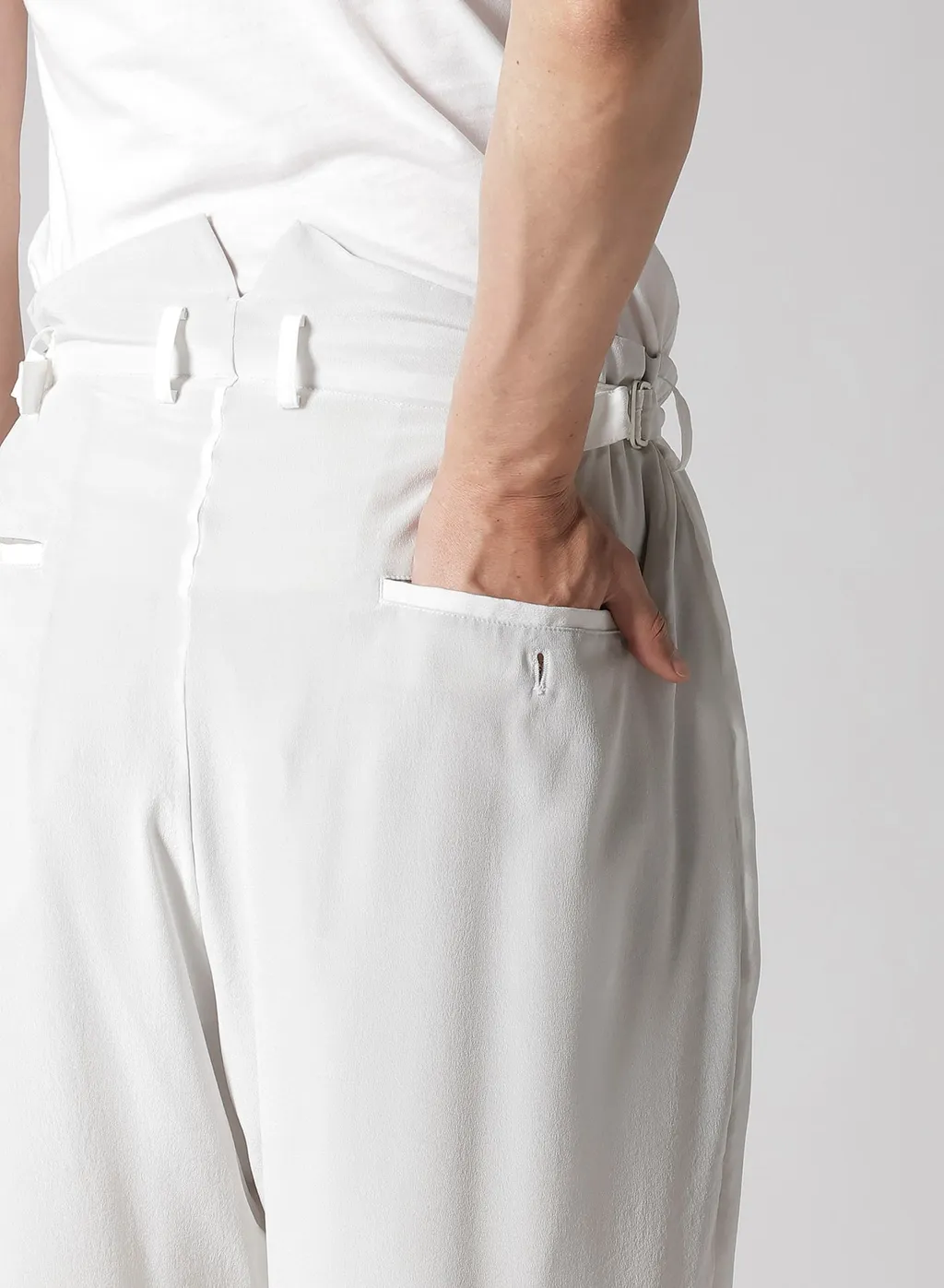 12M Silk Desin Suspender Slim Pants