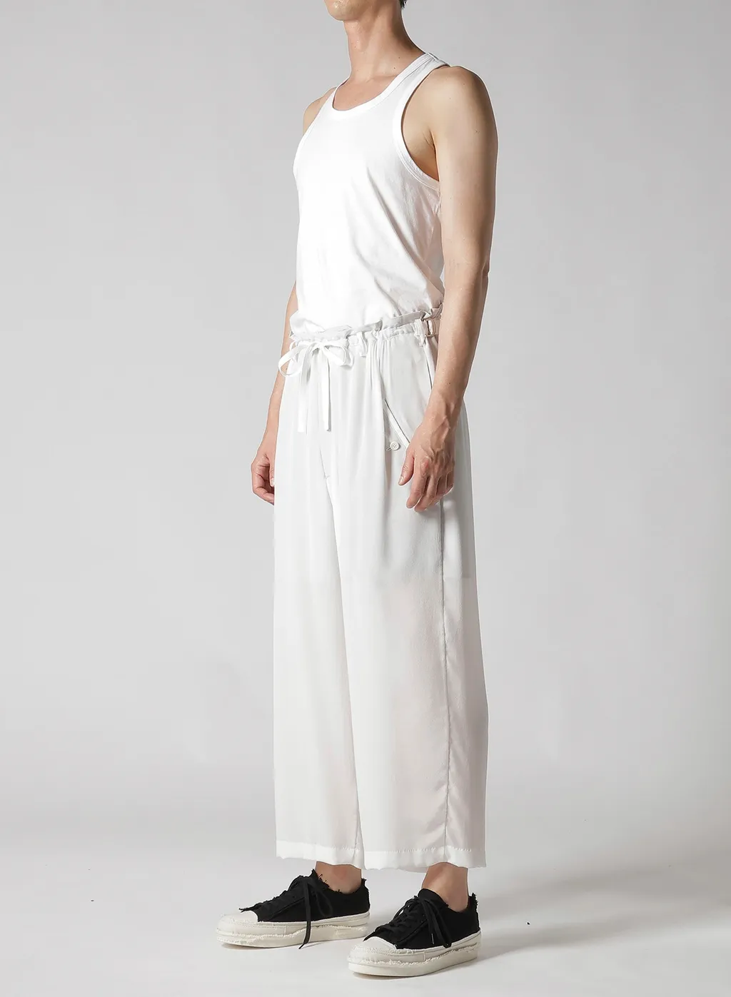12M Silk Desin Suspender Slim Pants