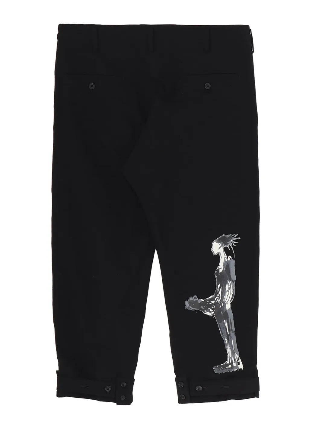 C/L Canvas Black Belted Hem Pants